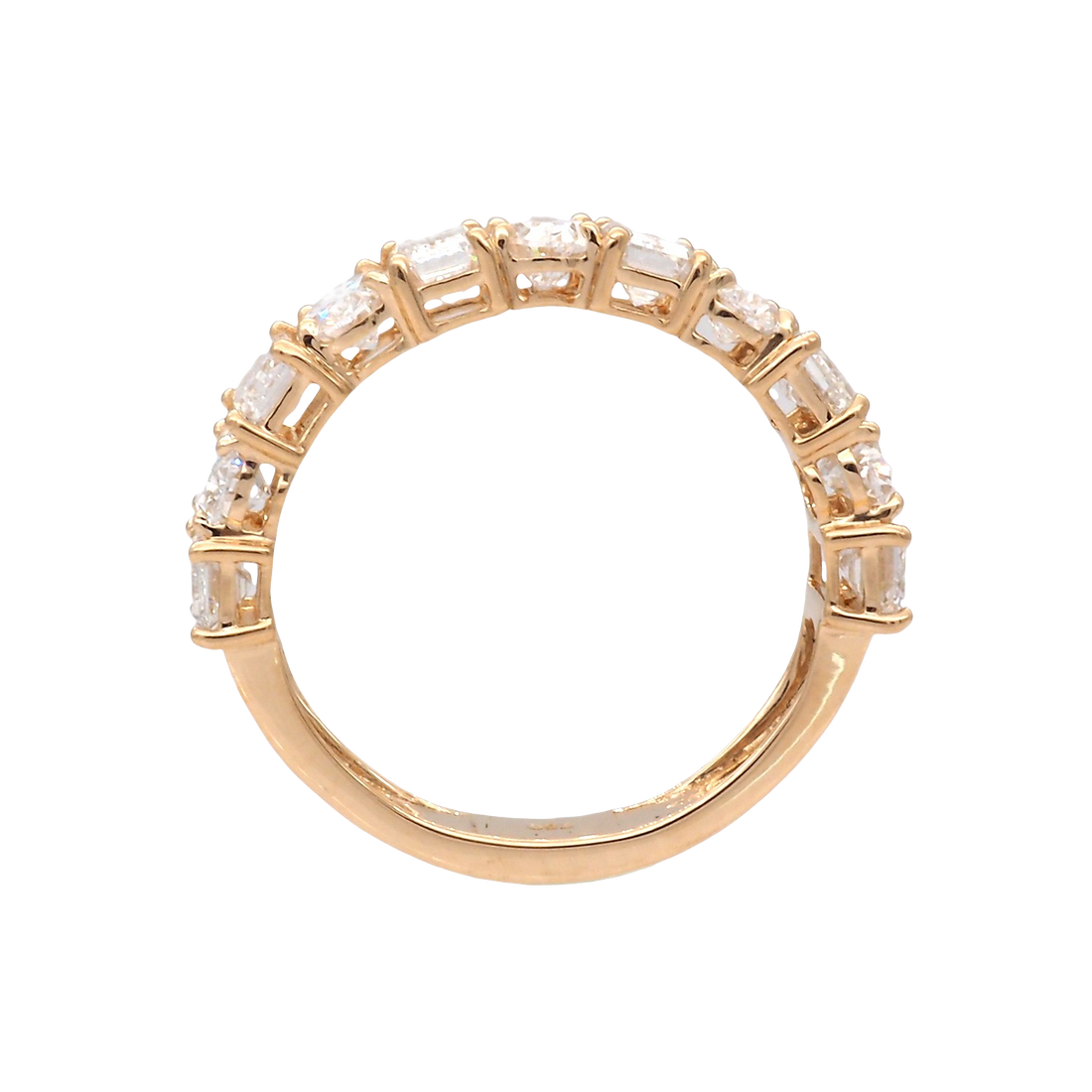 Elegant Mixed-Cut Lab-Grown Diamond Band