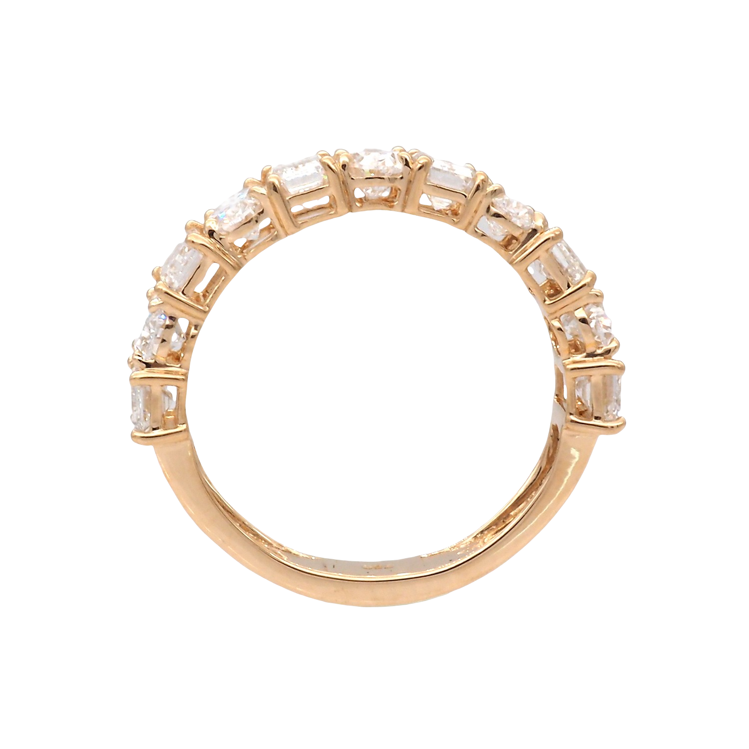 Elegant Mixed-Cut Lab-Grown Diamond Band