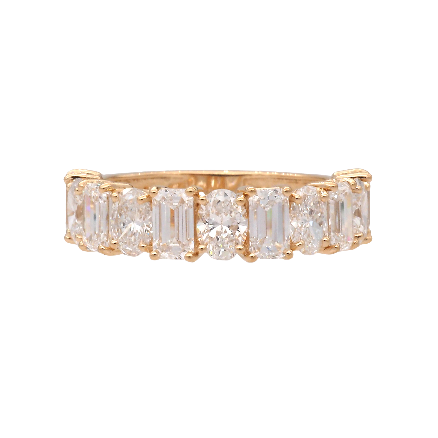 Elegant Mixed-Cut Lab-Grown Diamond Band