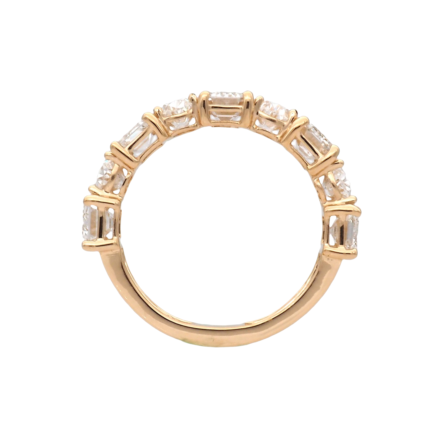 Elegant Mixed-Cut Lab-Grown Diamond Gold Ring