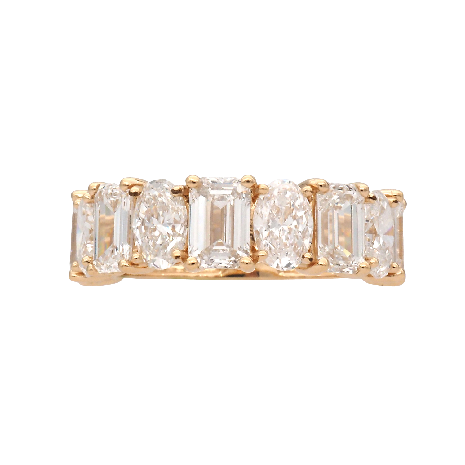 Elegant Mixed-Cut Lab-Grown Diamond Gold Ring