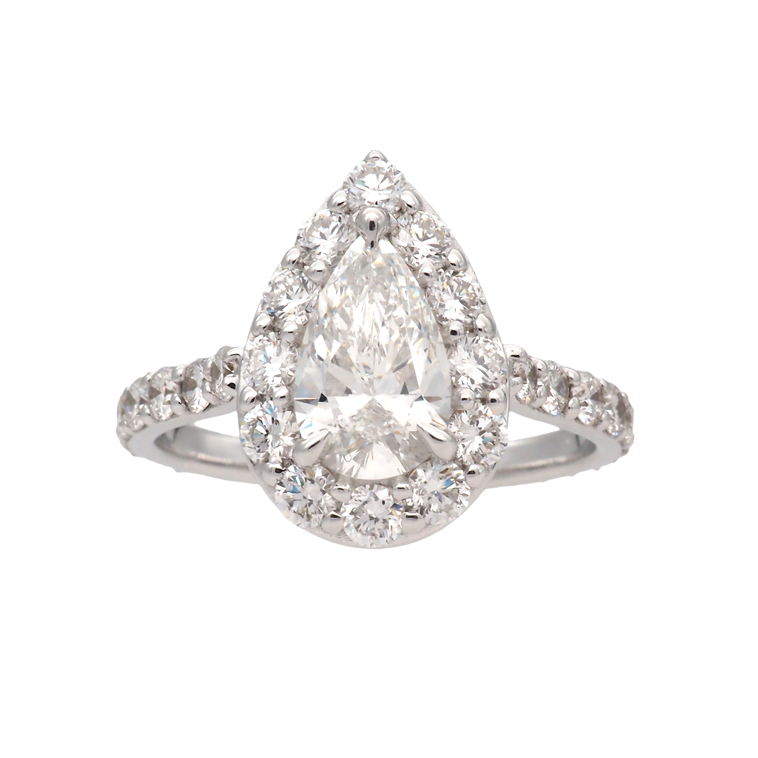 Elegant Pear-Shaped Lab-Grown Diamond Ring