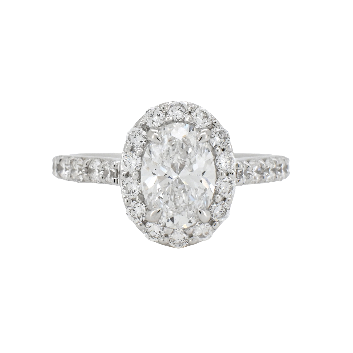 Elegant Oval Halo Lab-Grown Diamond Ring