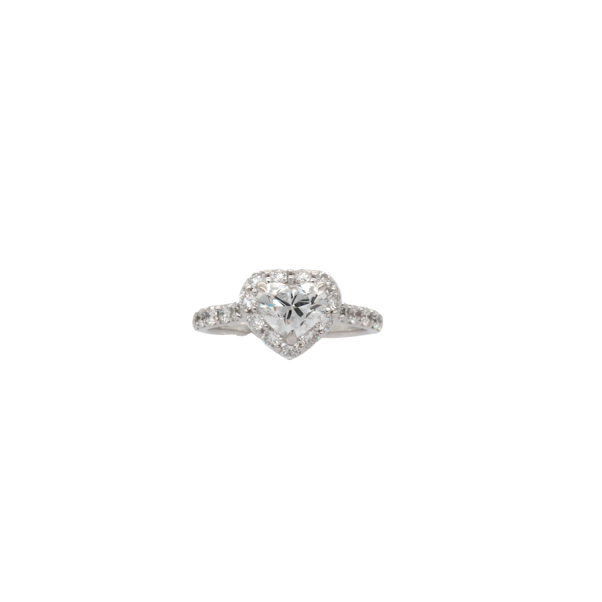 Elegant Heart-Shaped Lab-Grown Diamond Ring