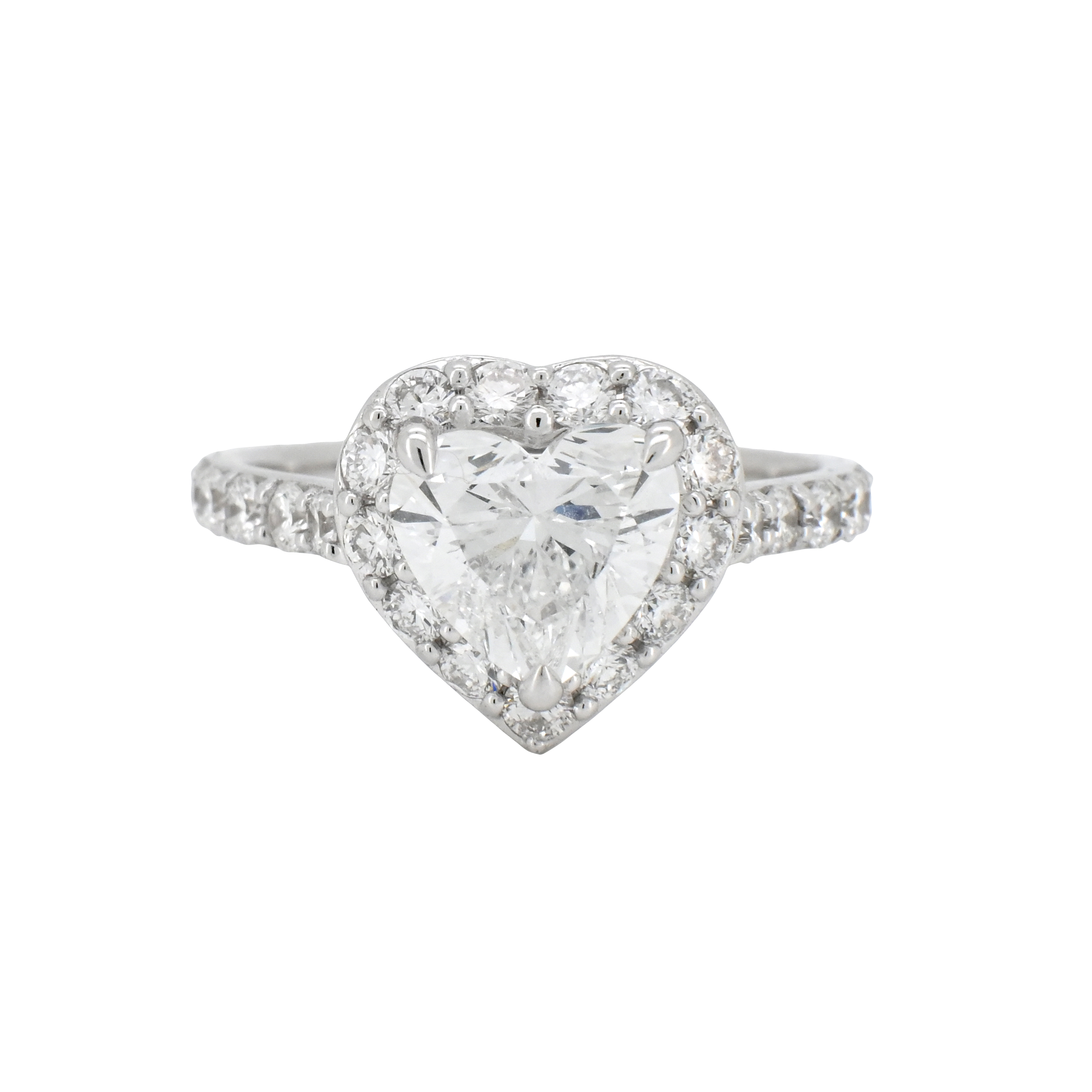 Heart-Shaped Halo Lab-Grown Diamond Ring