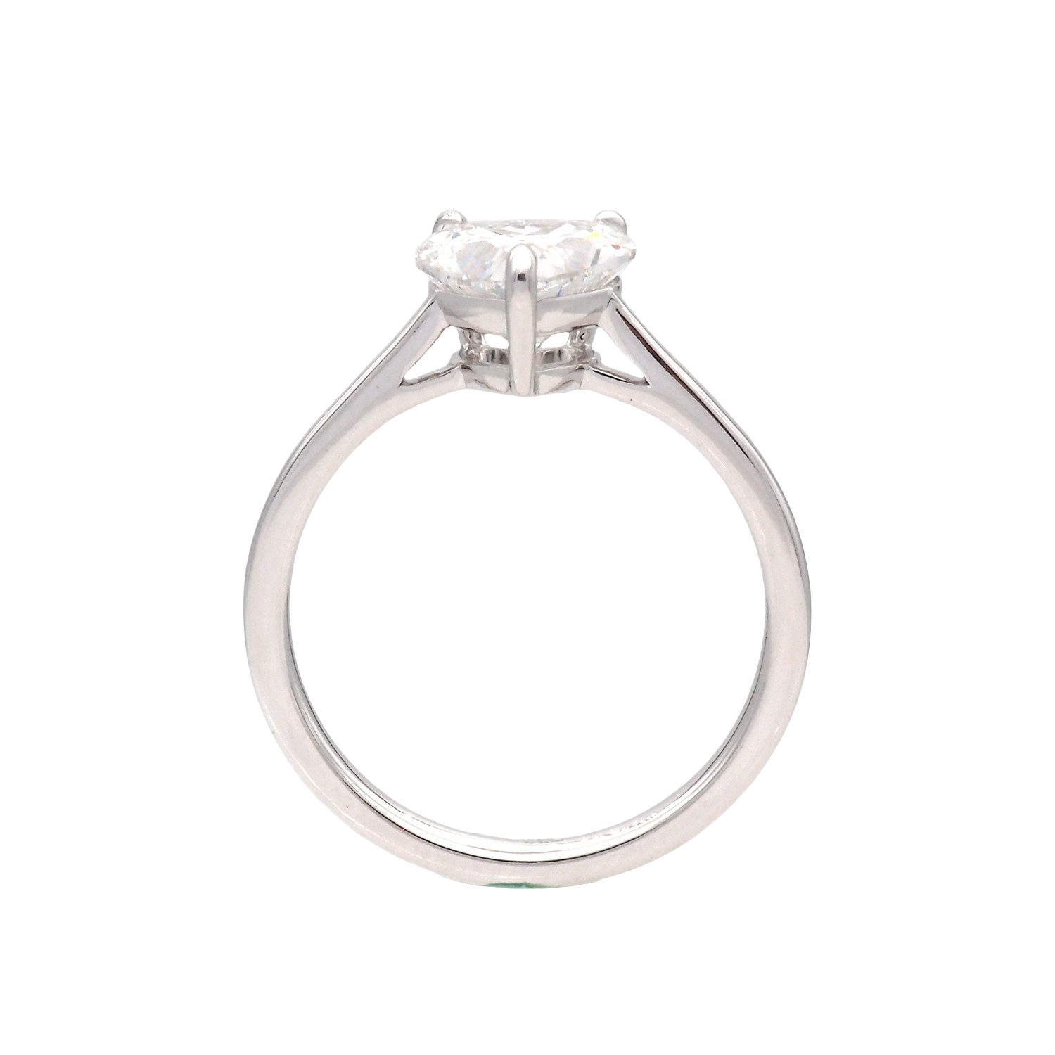 Elegant Heart-Shaped Lab-Grown Diamond Solitaire Ring