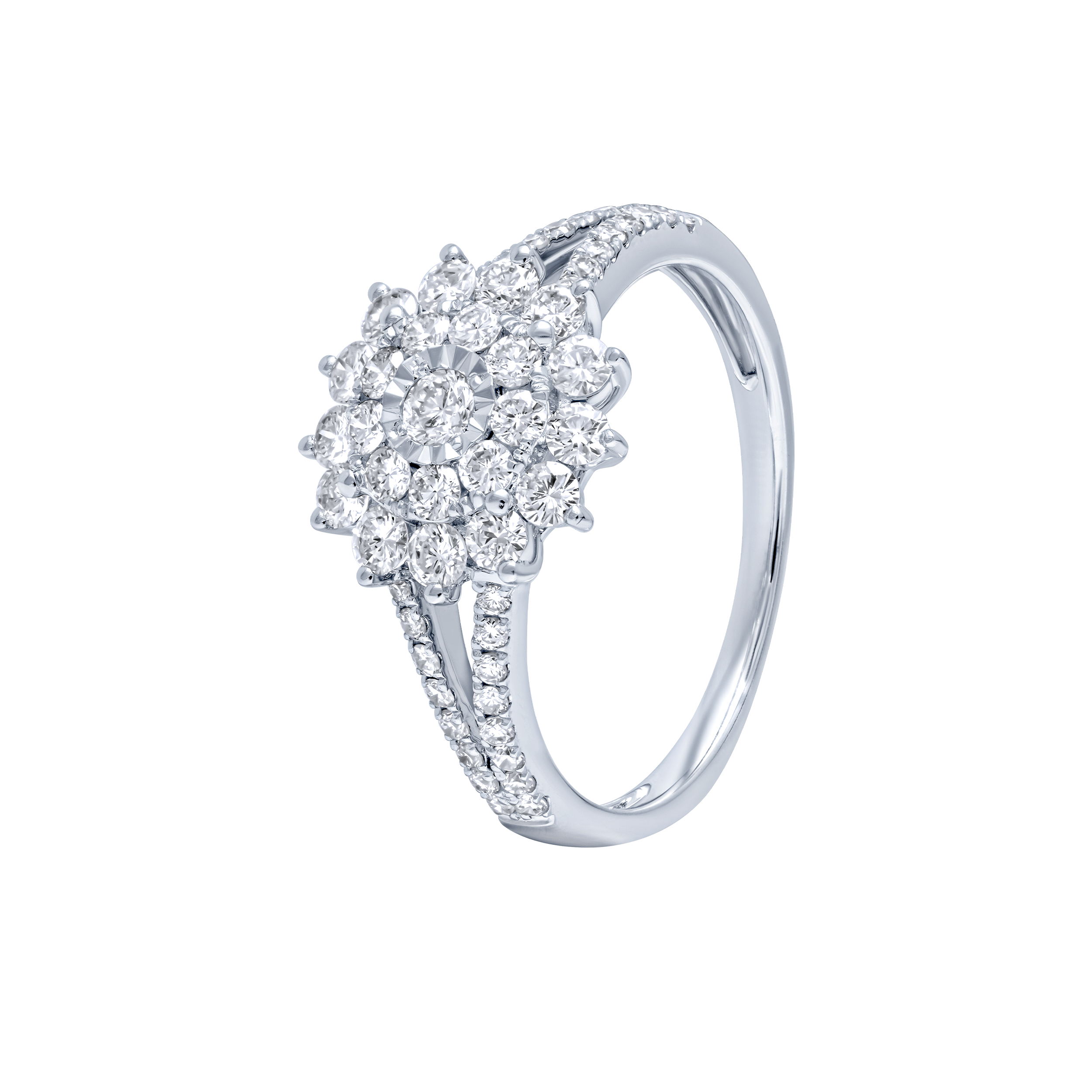 Refined Beauty 18K Diamond Ring "Illusion"