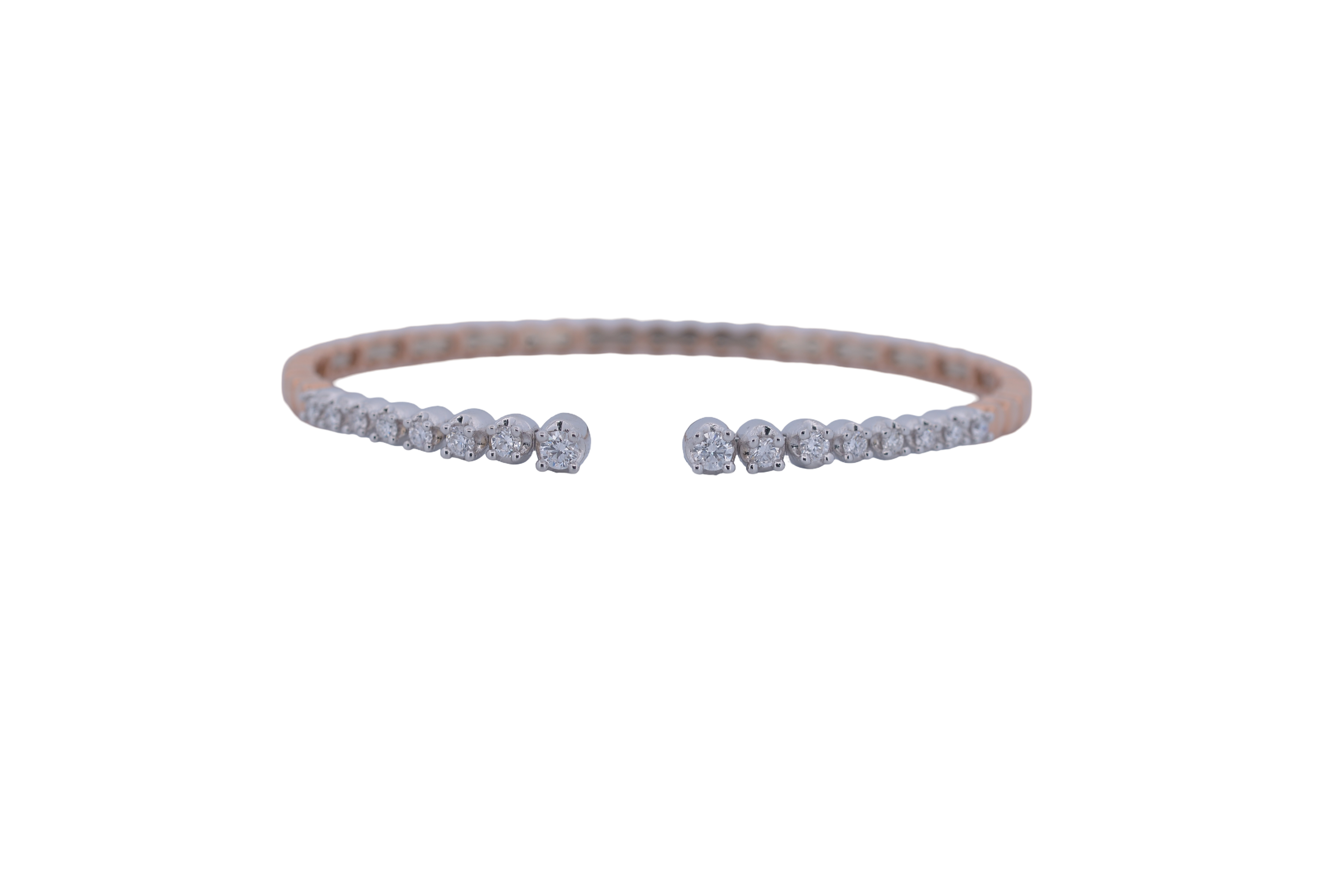 18K Rose Gold Diamond Bangle
