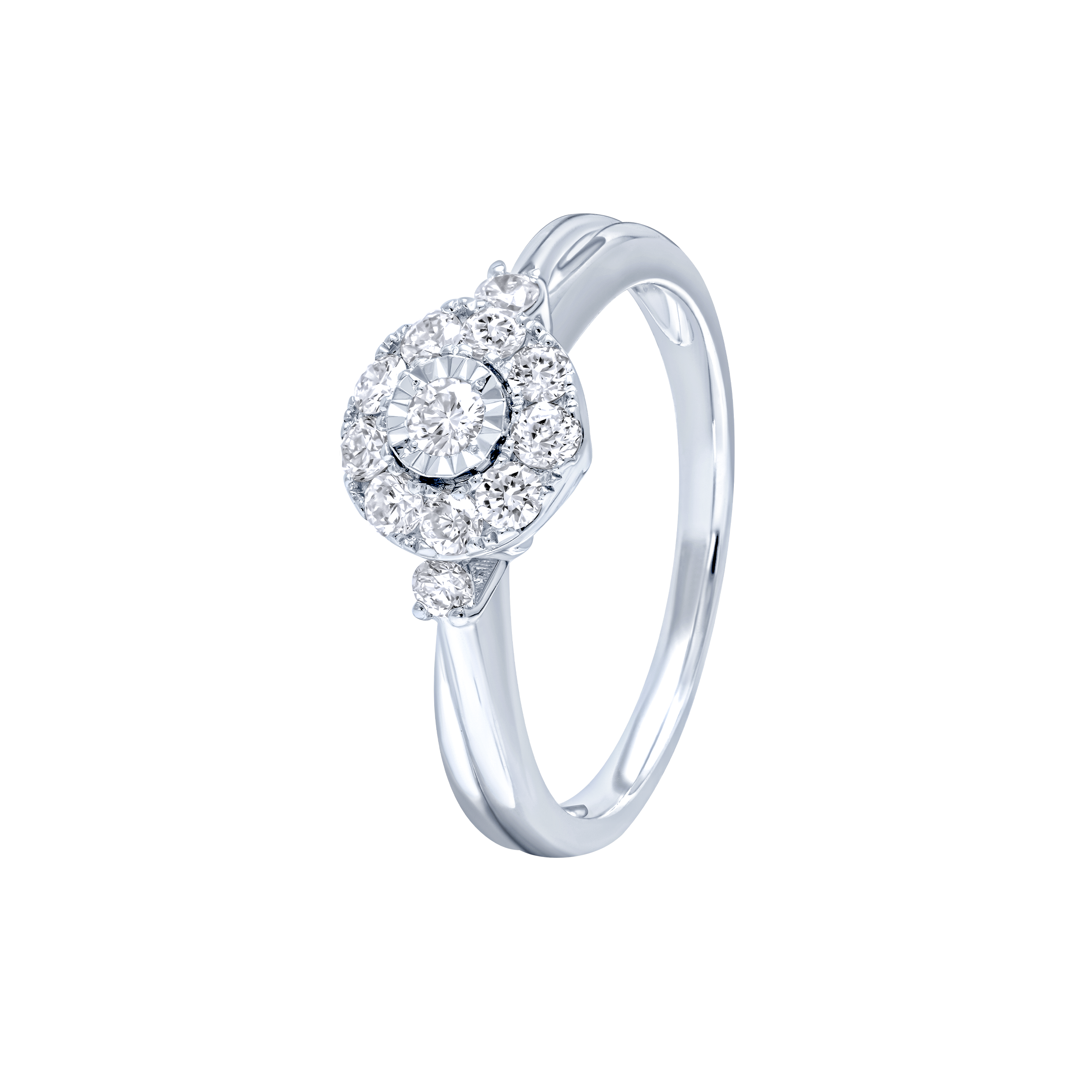 Classic Beauty 18K Diamond Ring "Illusion"