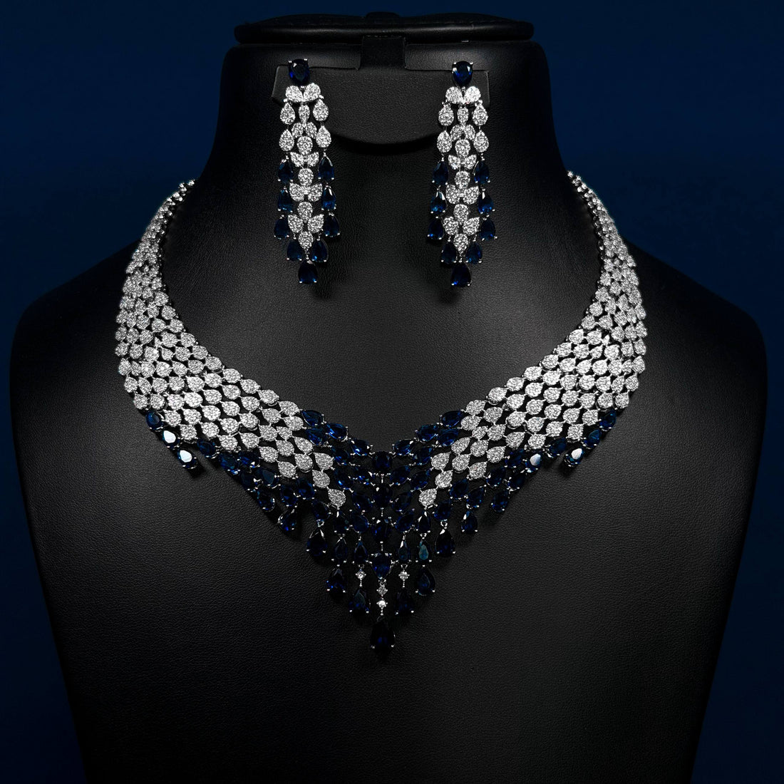 Midnight Cascade Blue Zircon Full Set