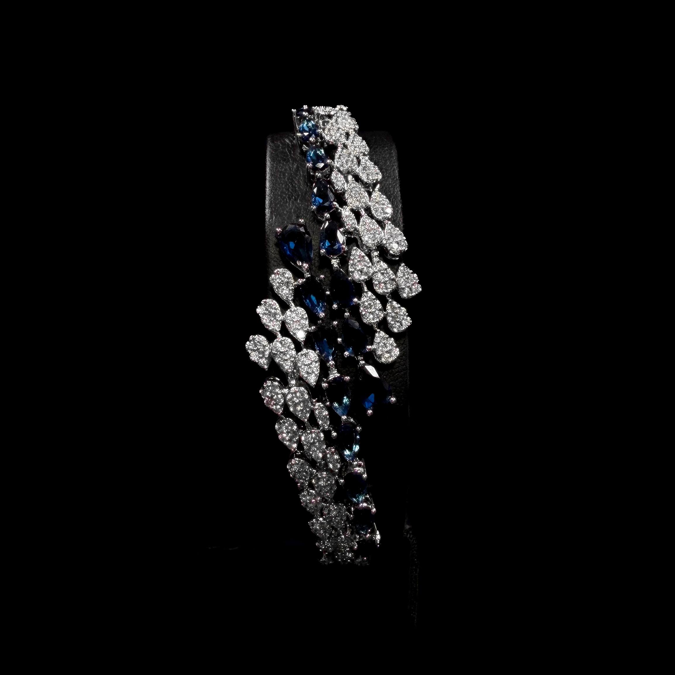 Midnight Cascade Blue Zircon Full Set