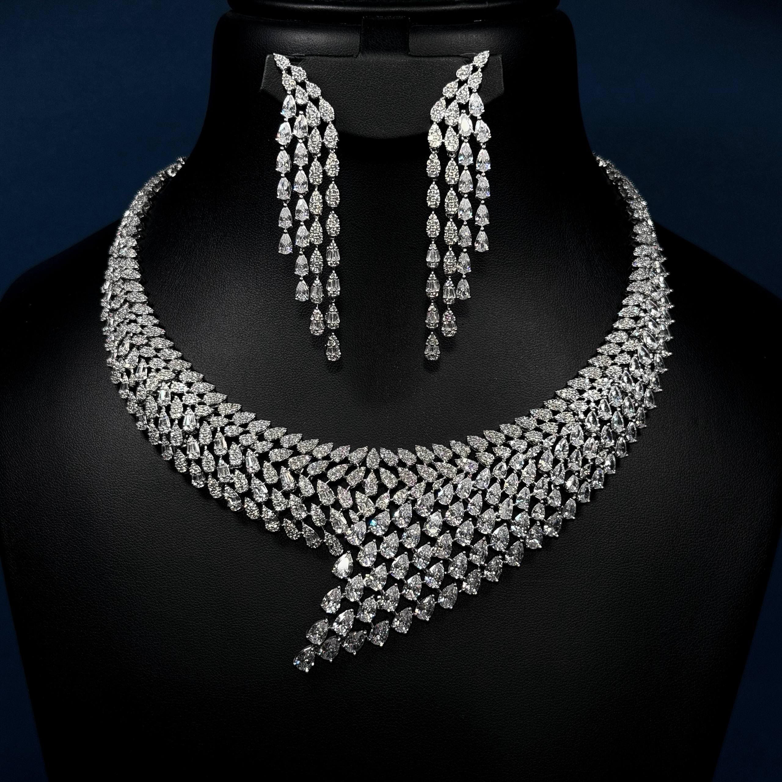 Celestial Cascade White Zircon Full Set