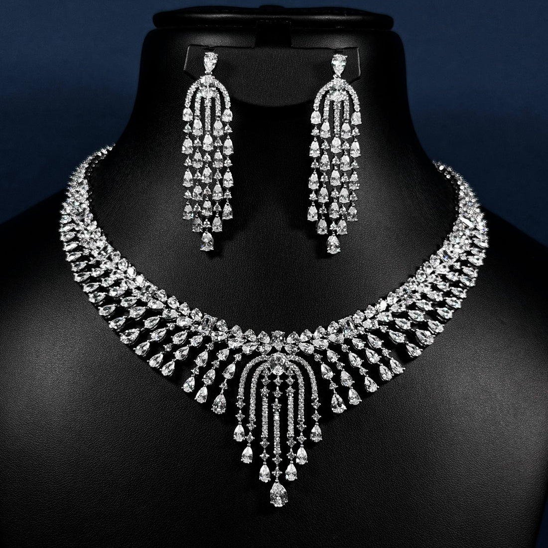 Majestic Fringe White Zircon Full Set