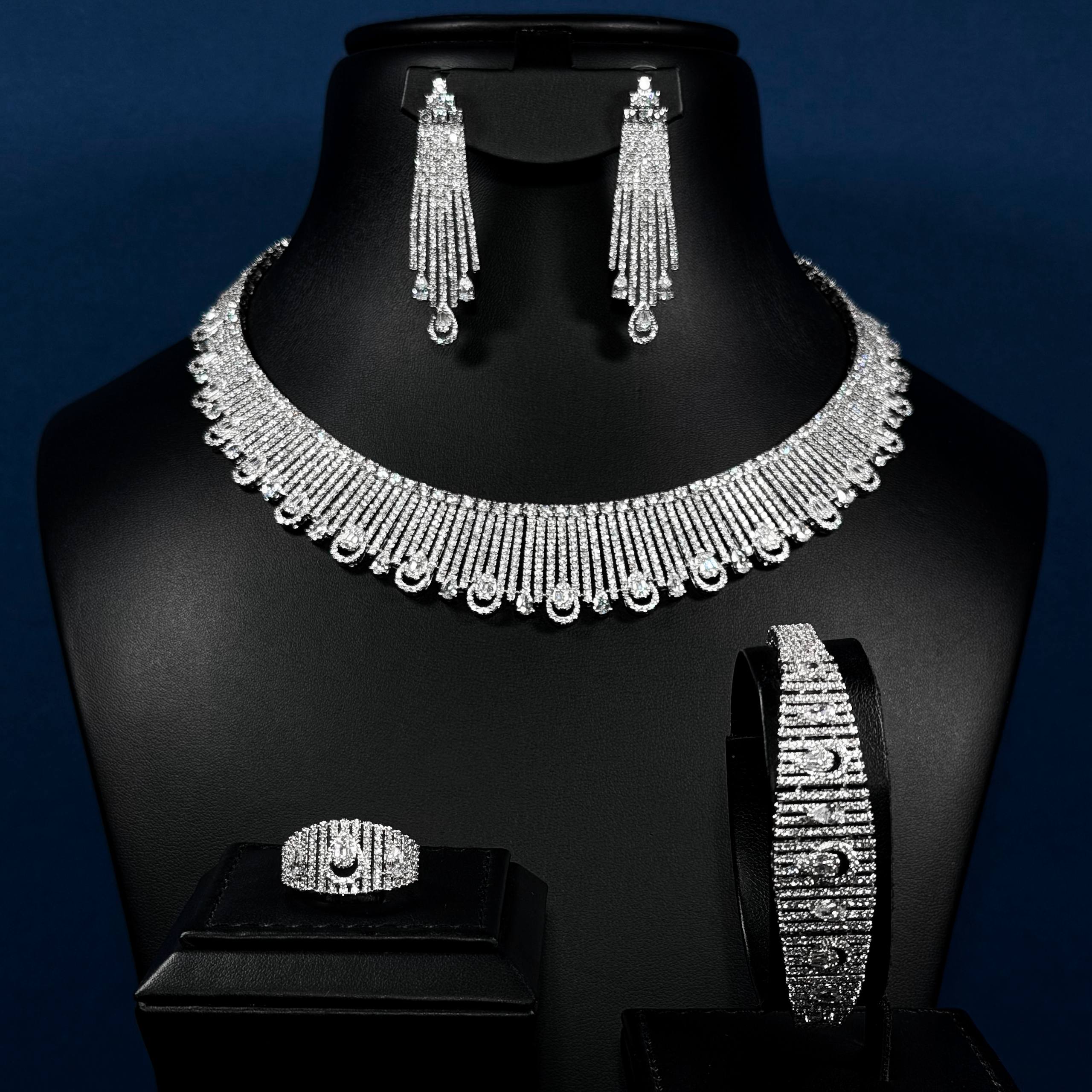 Regalia Fringe White Zircon Full Set