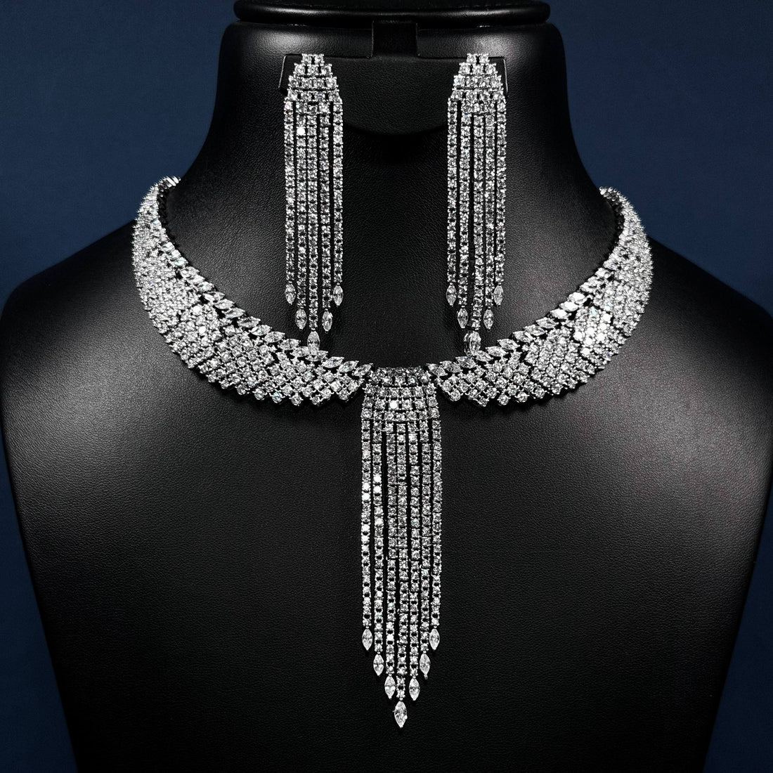 Monarch Tassel White Zircon Full Set