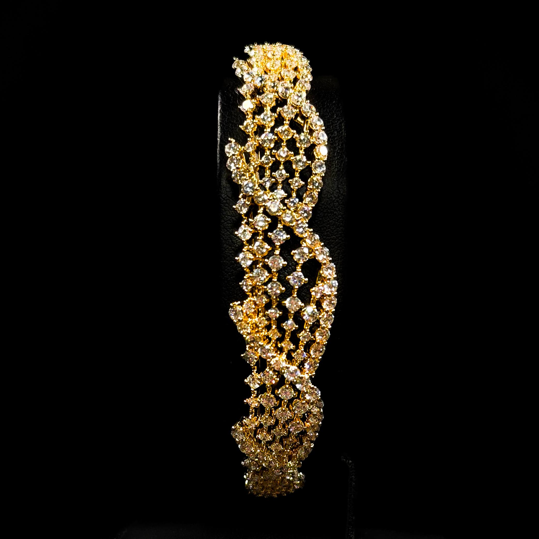 Gilded Lace White Zircon - Gold Plated Full Set