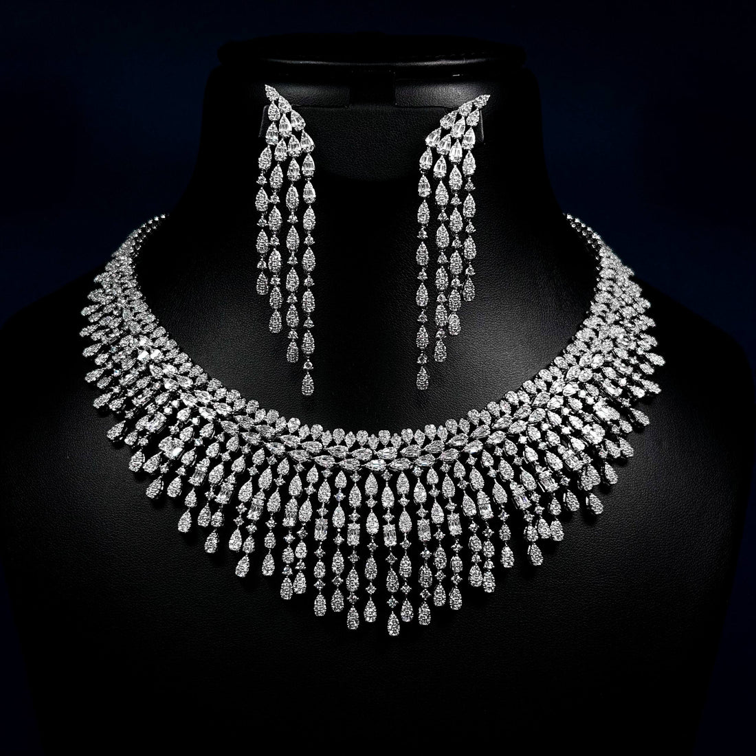 Crystal Rain White Zircon Full Set