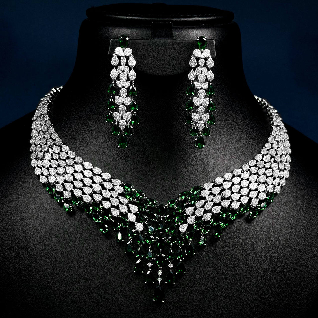 Emerald Cascade Green Zircon Full Set