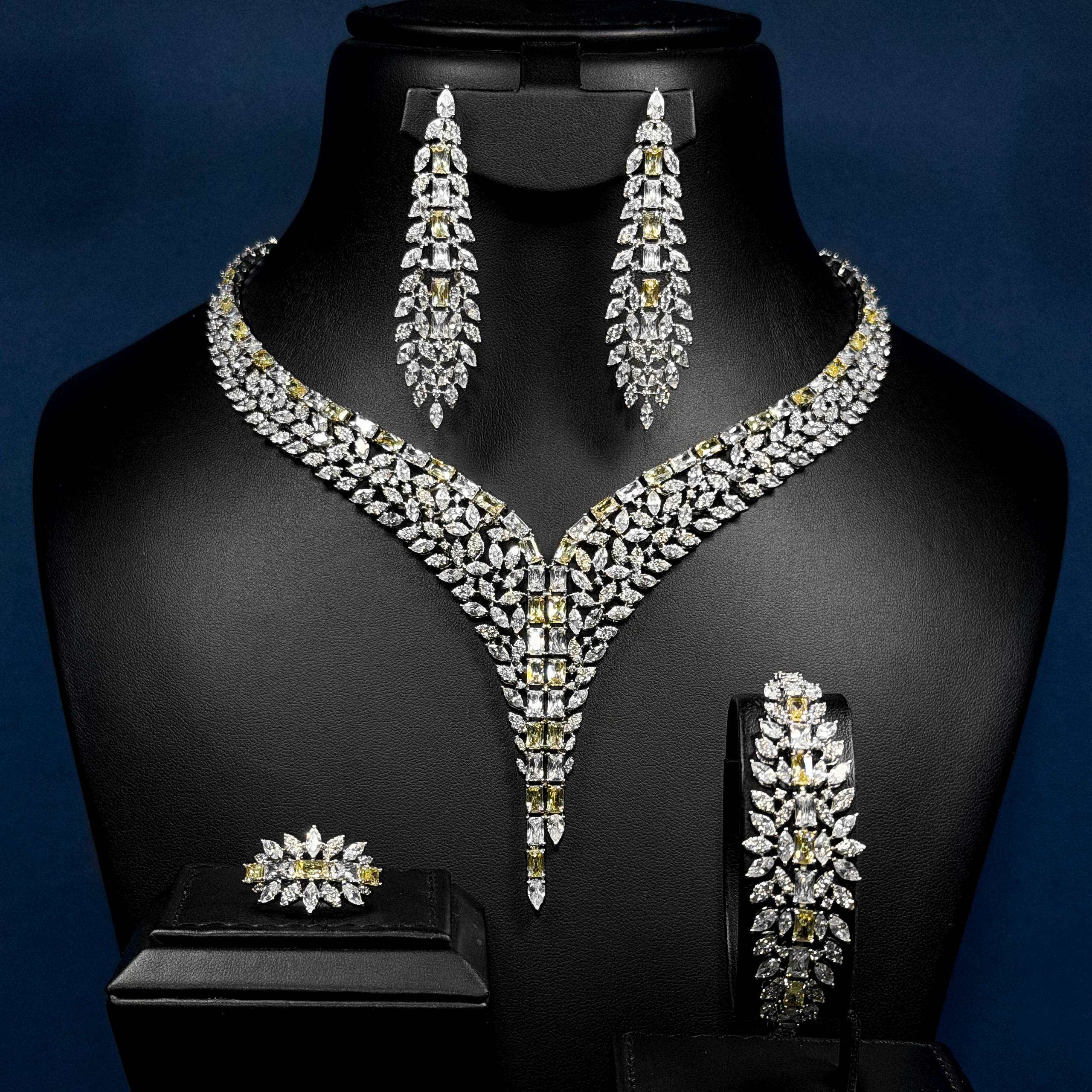 Luminous Veil Yellow Zircon Full Set
