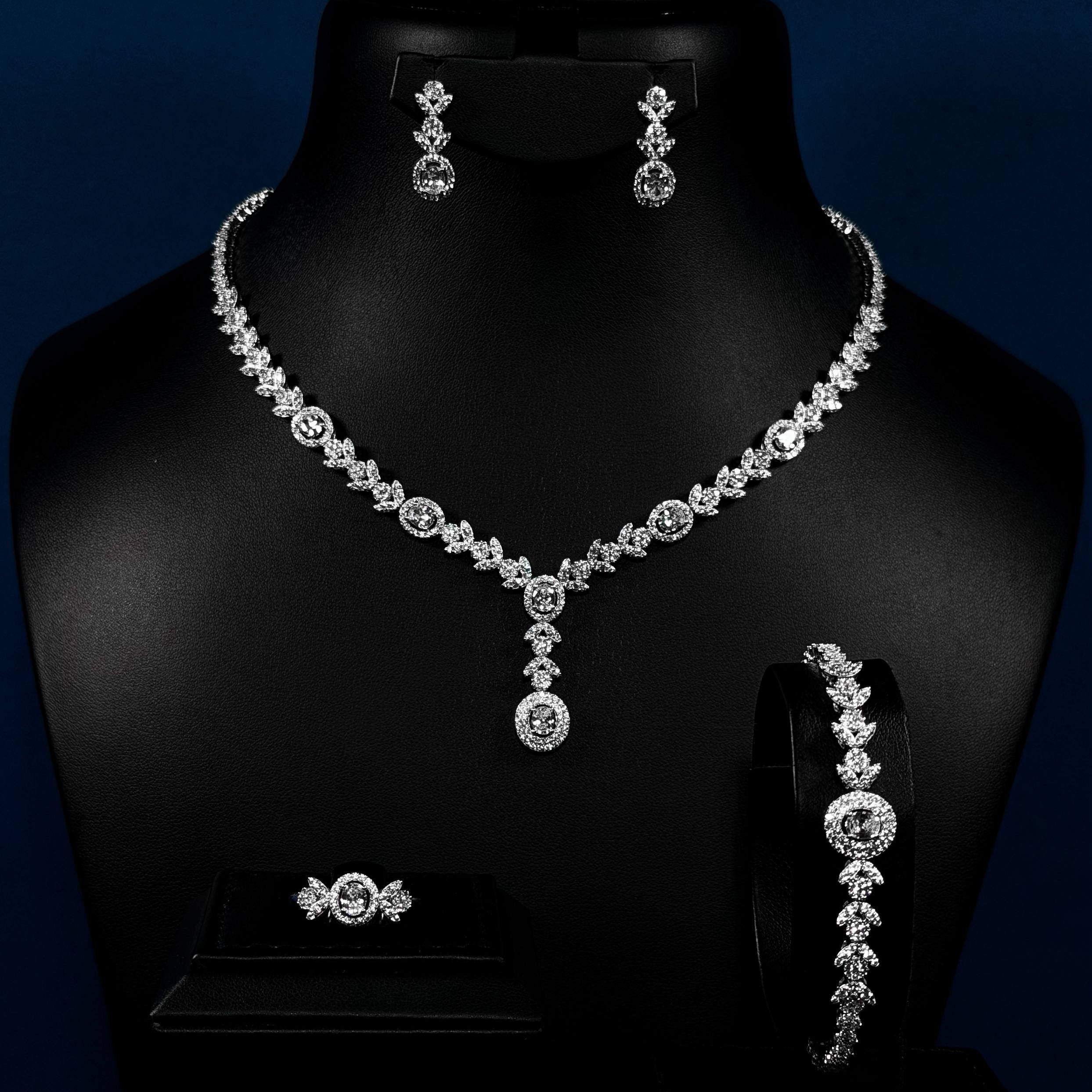 Arctic Blossom White 925 Silver Full Set