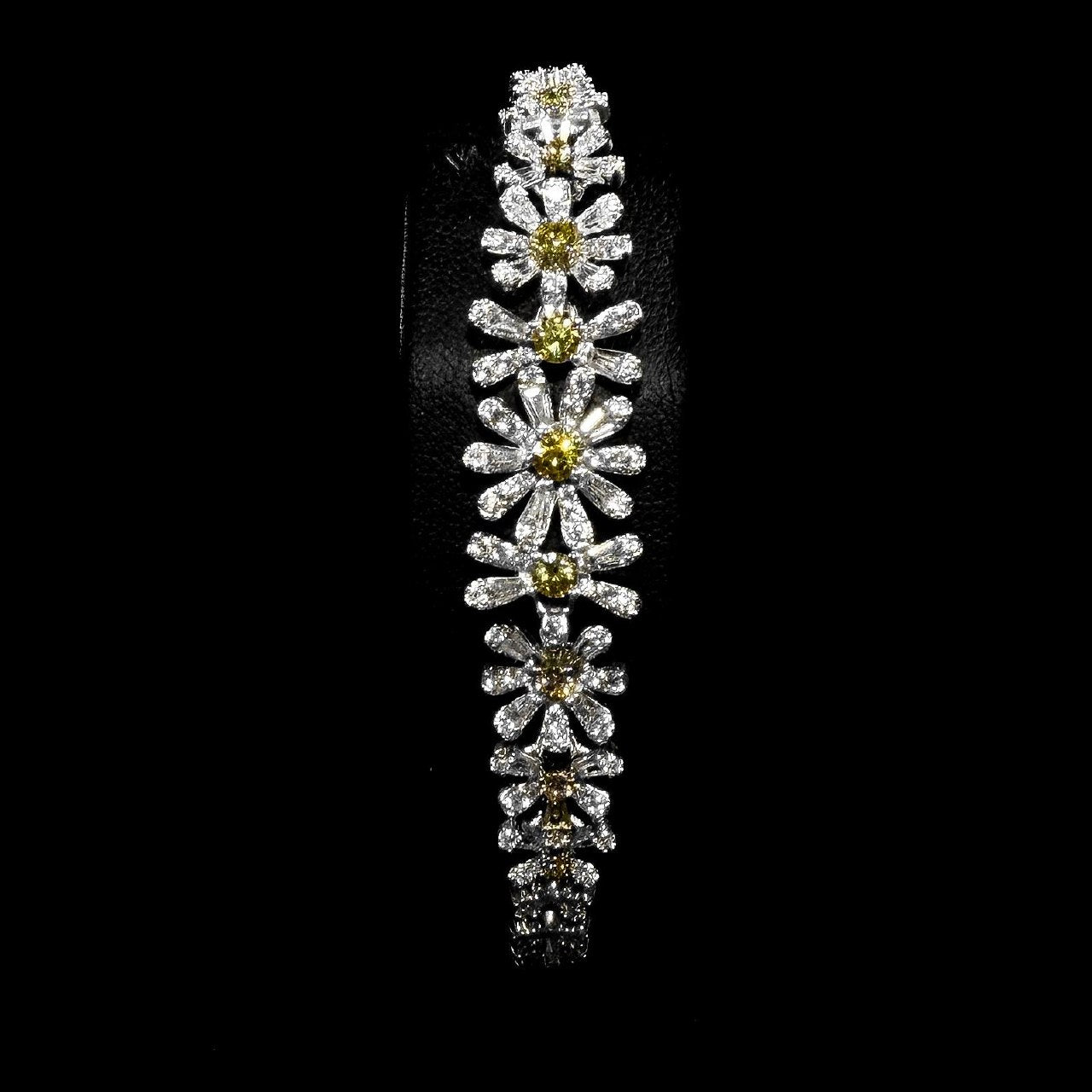 Sunlit Daisy White & Yellow 925 Silver Full Set
