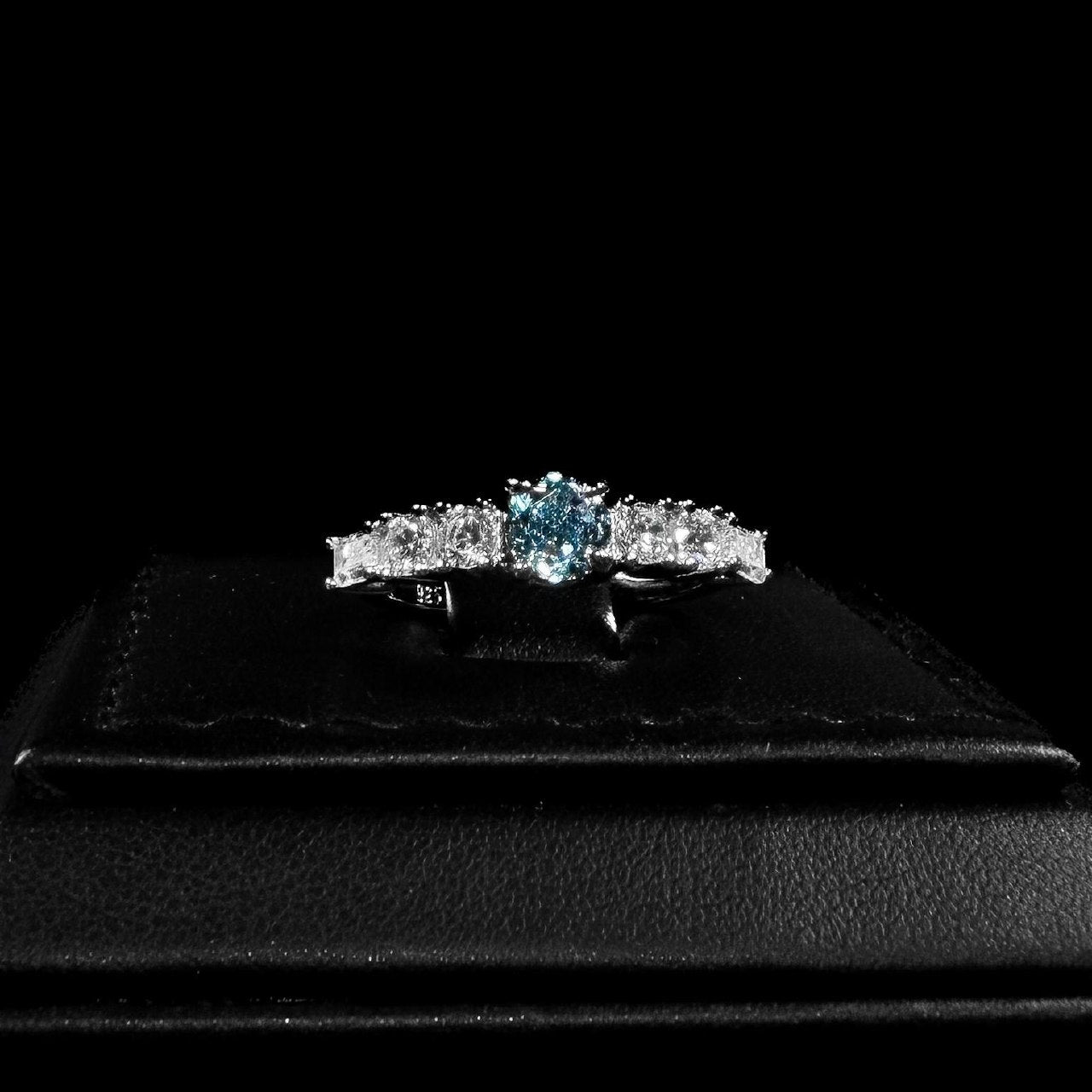 Midnight Cascade Blue & White 925 Silver Full Set