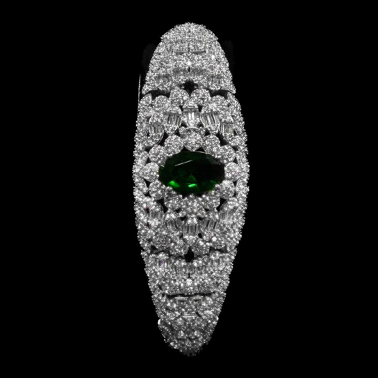 Emerald Majesty Green & White 925 Silver Full Set