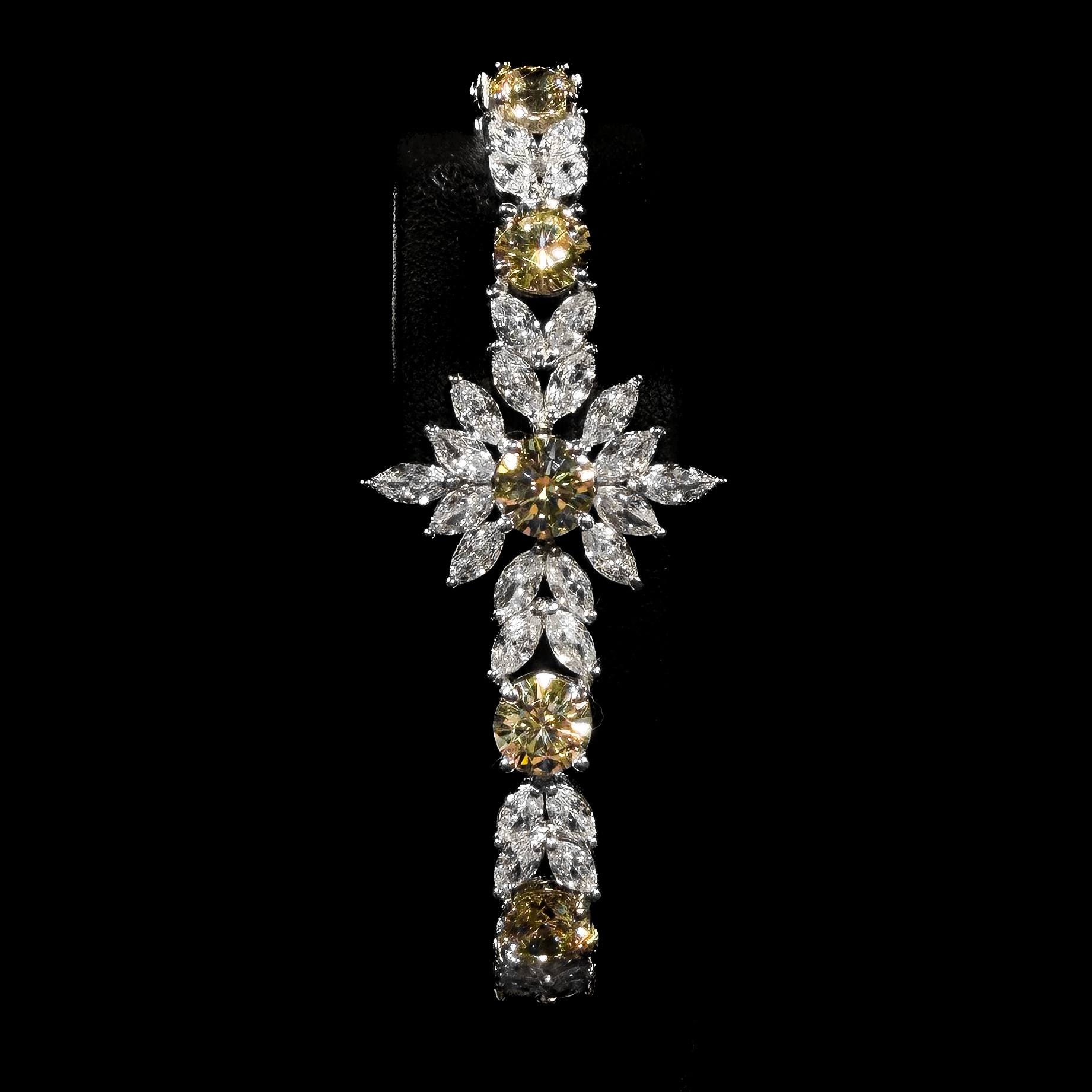 Aurora Bloom Yellow & White 925 Silver Full Set