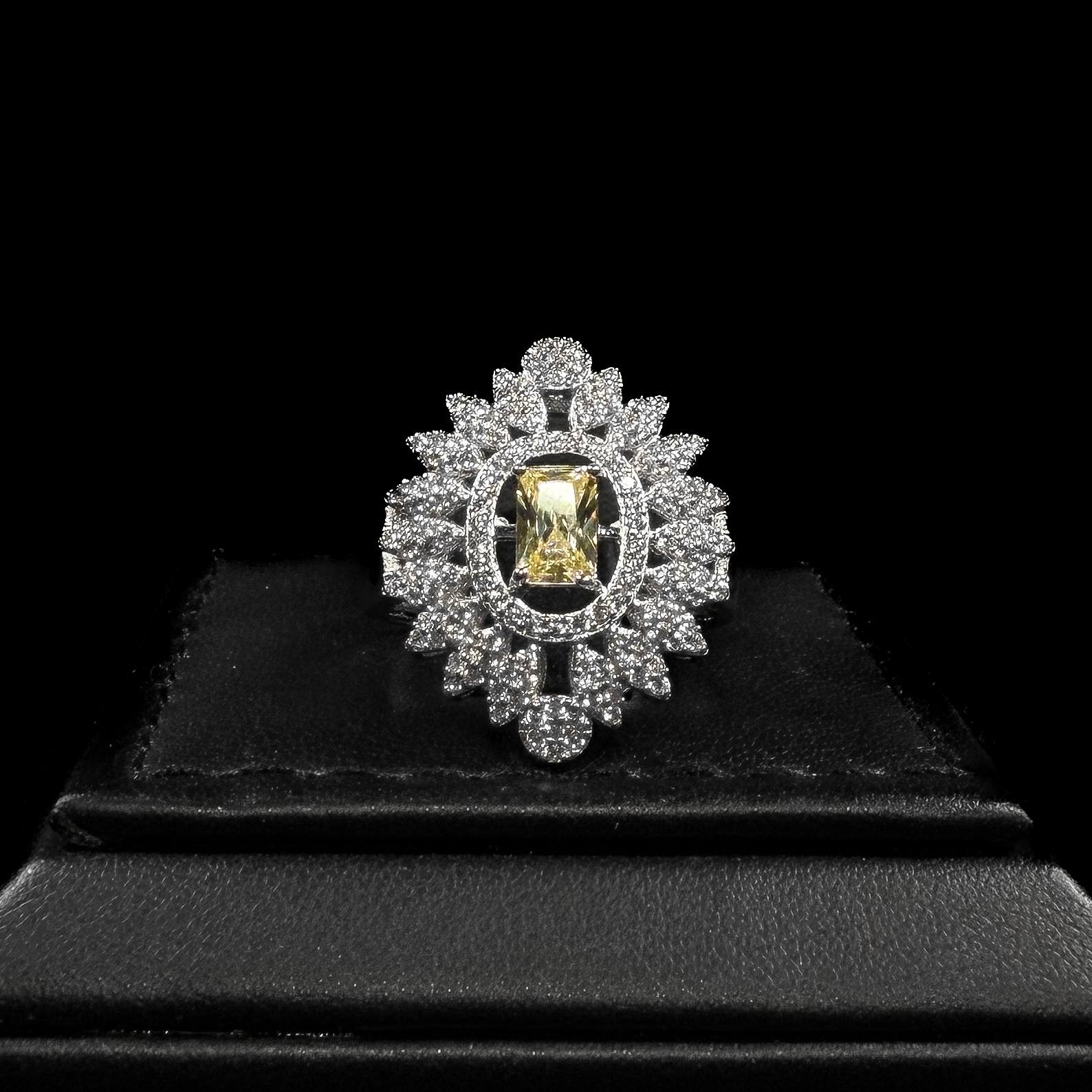 Champagne Royale Yellow & White 925 Silver Full Set