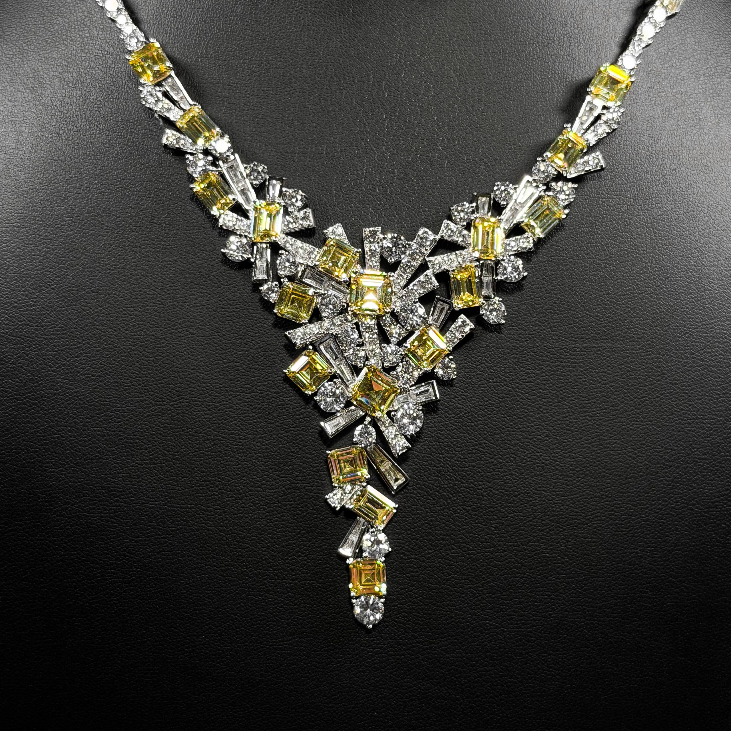 Solar Prism Yellow & White 925 Silver Set