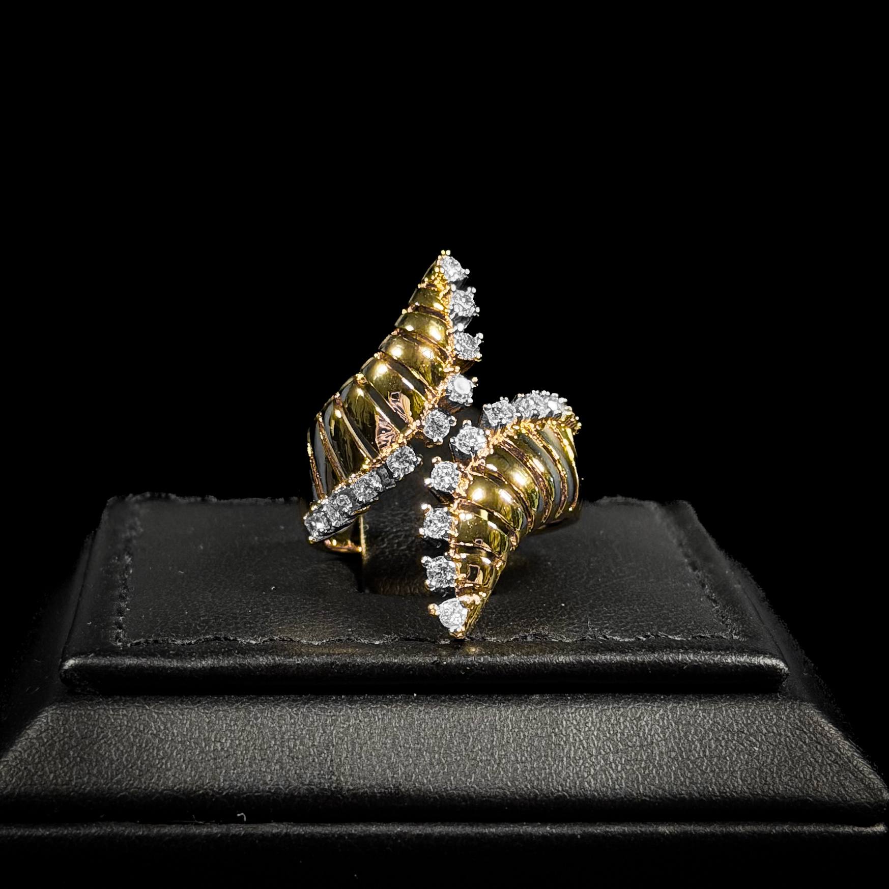 Regal Twist White Zircon Gold Plated Full Set