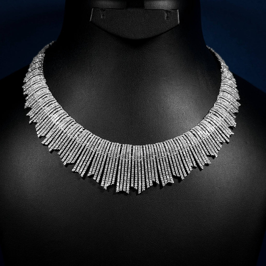 Radiant Fringe White Zircon Full Set
