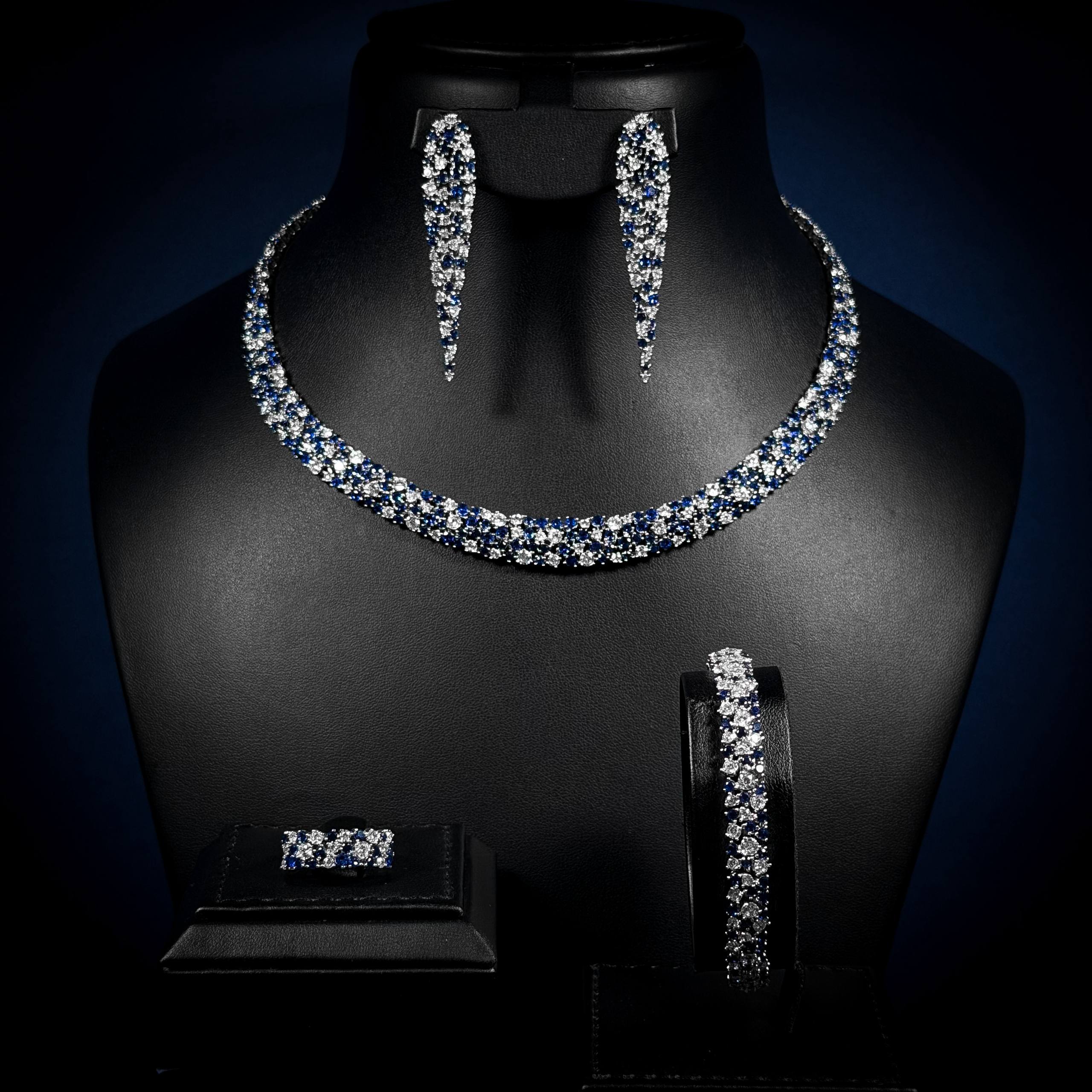 Sapphire Radiance Blue Zircon Full Set