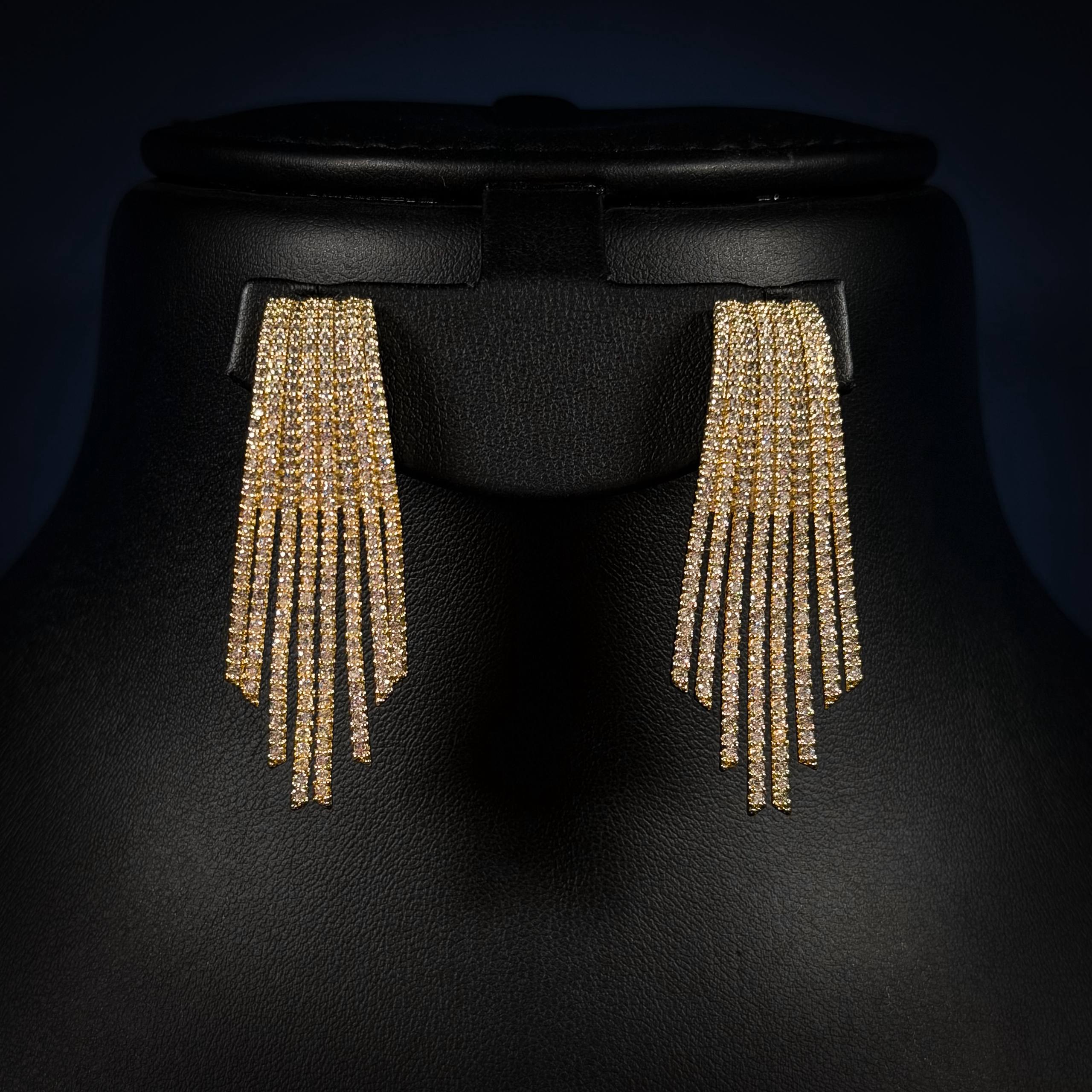 Auric Fringe White Zircon - Gold Plated Full Set