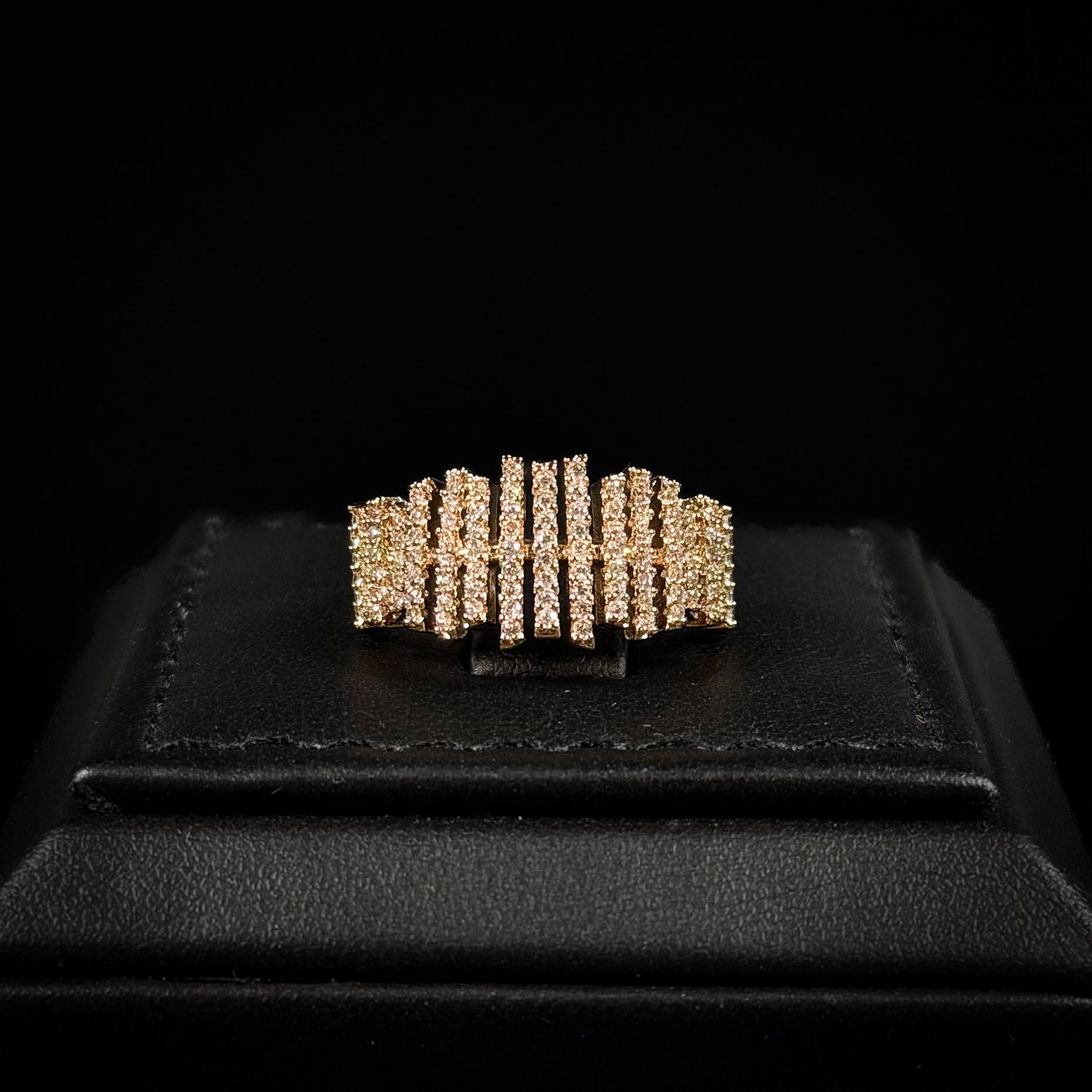 Auric Fringe White Zircon - Gold Plated Full Set