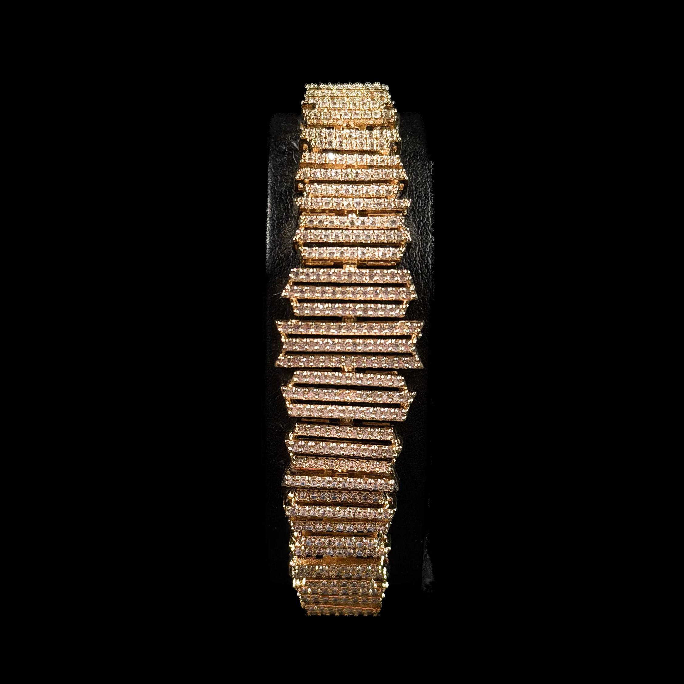 Auric Fringe White Zircon - Gold Plated Full Set