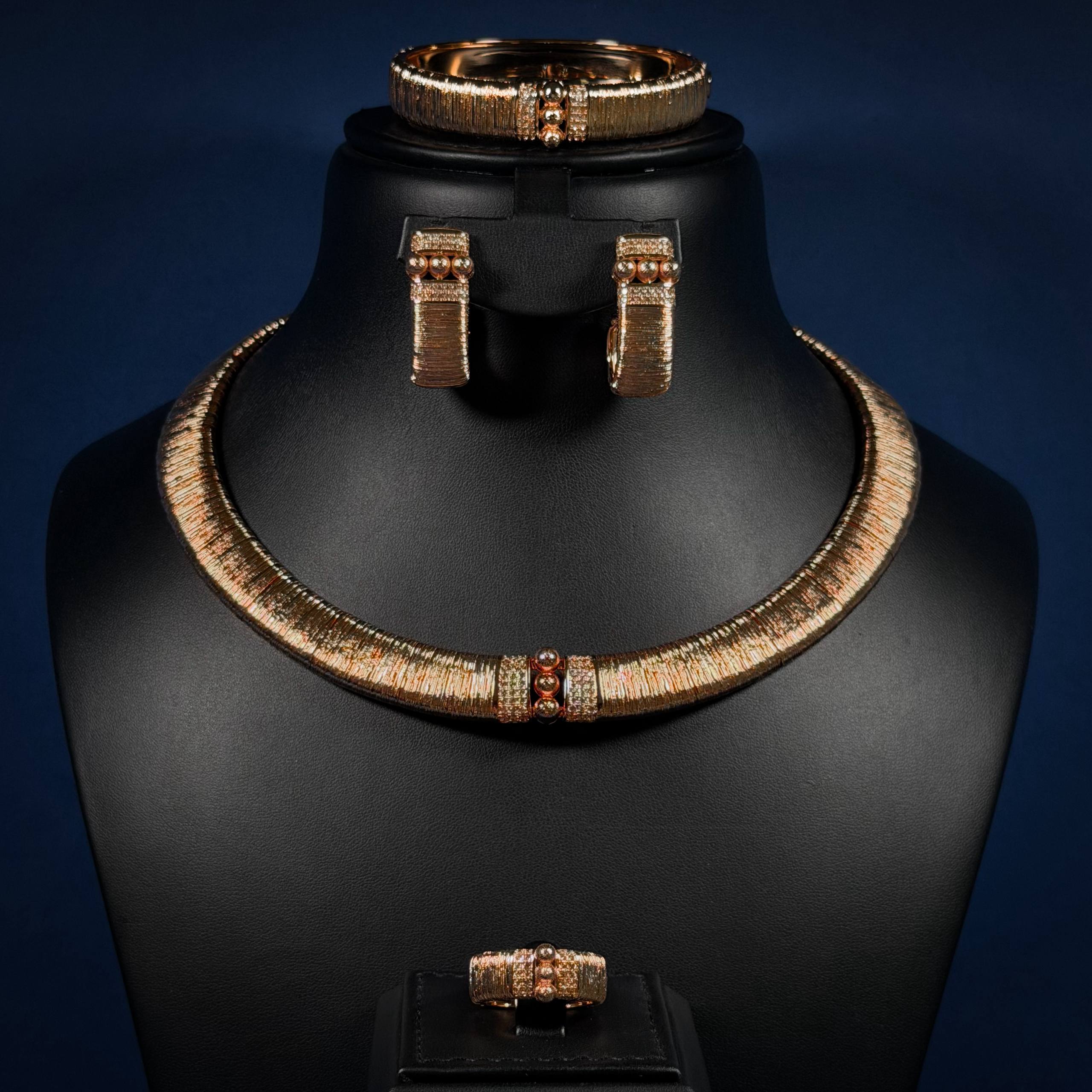Sovereign White Zircon  Rose Gold Full Set