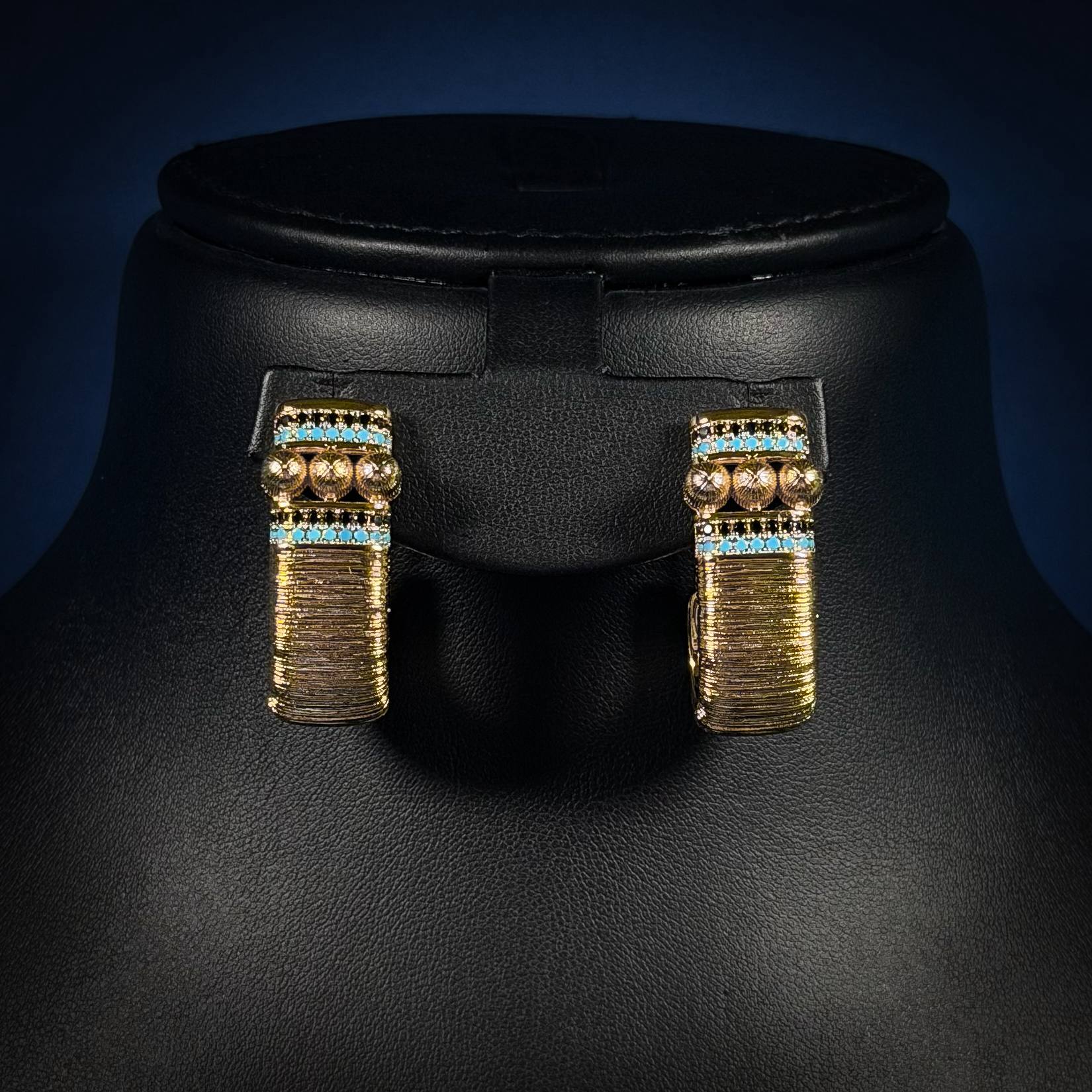 Royal Azure Zircon Gold Plated Full Set