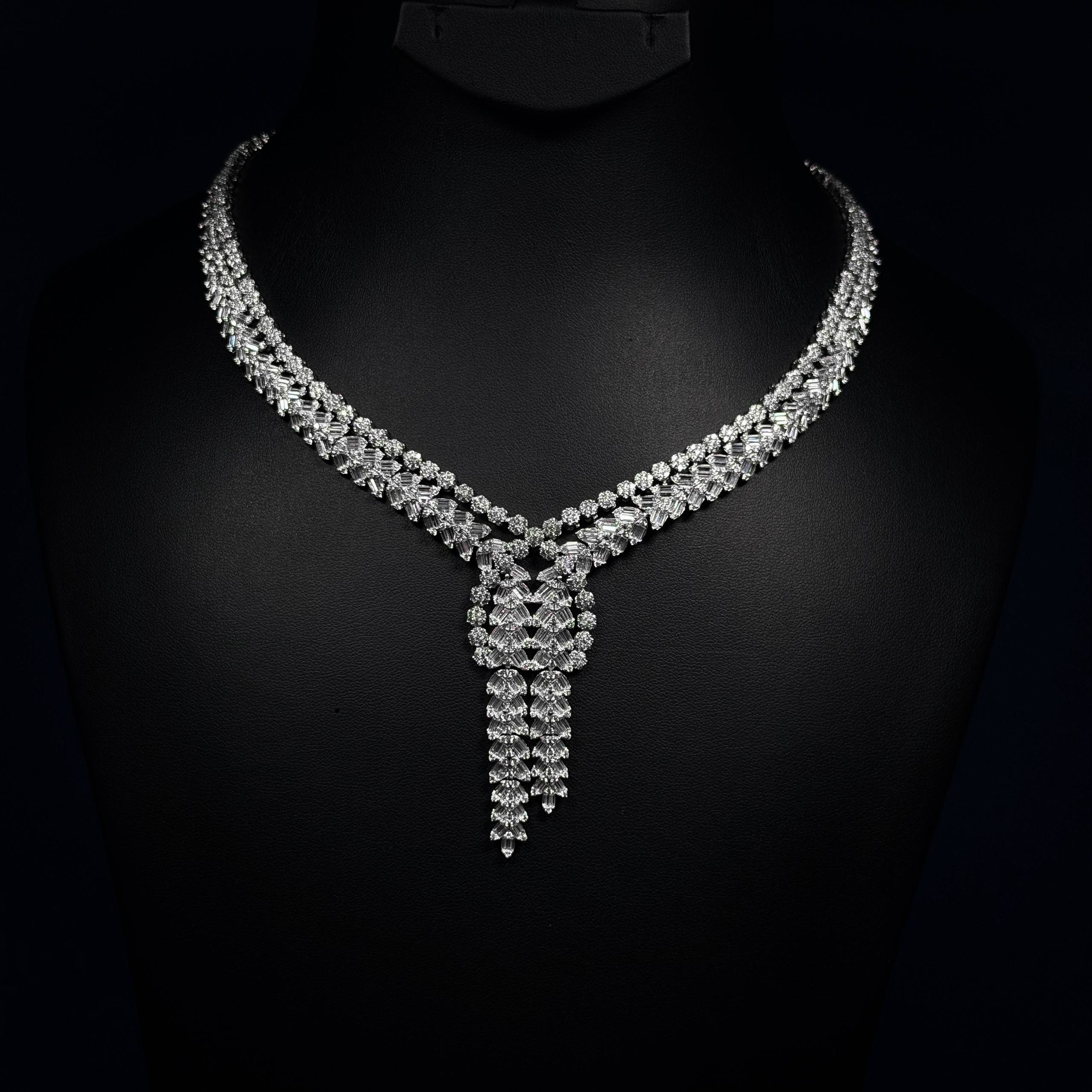 Crystal Plume White 925 Silver Full Set