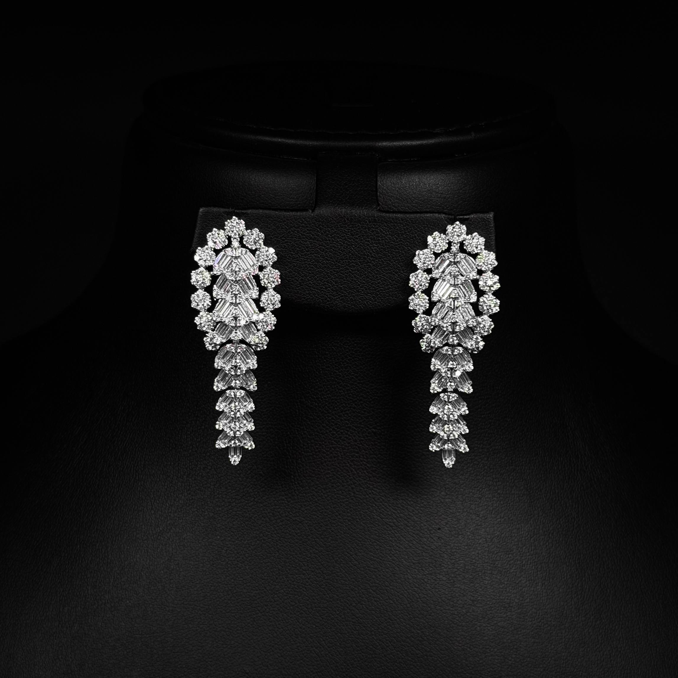 Crystal Plume White 925 Silver Full Set