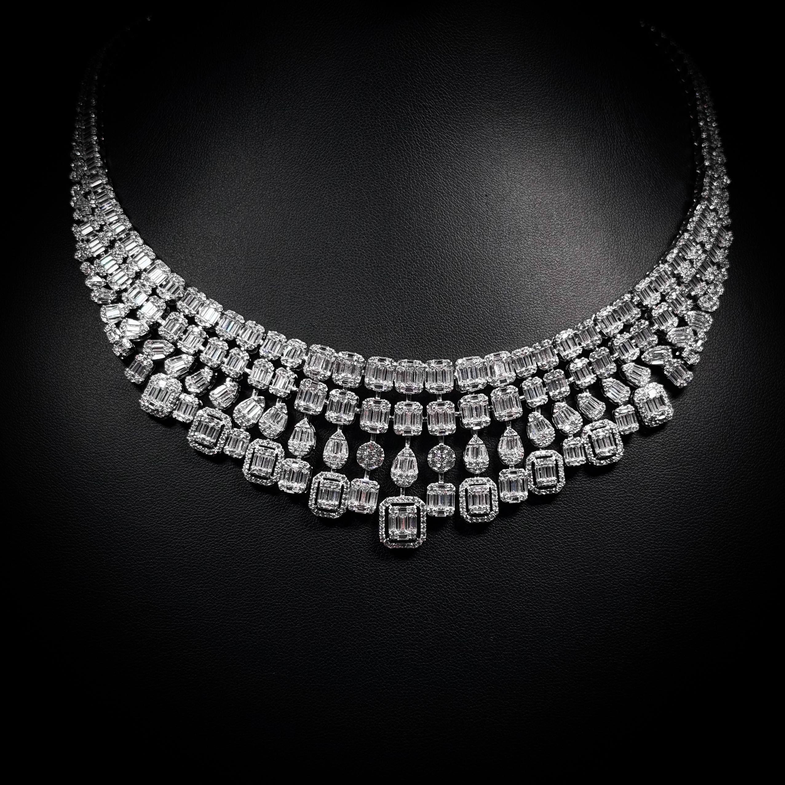 Opaline Geometry White 925 Silver Full Set