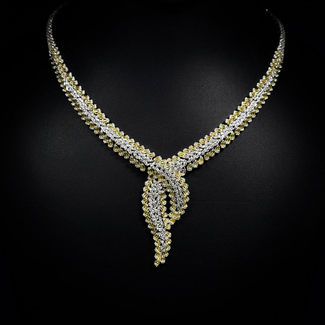 Golden Vine Yellow & White Set 925 Silver