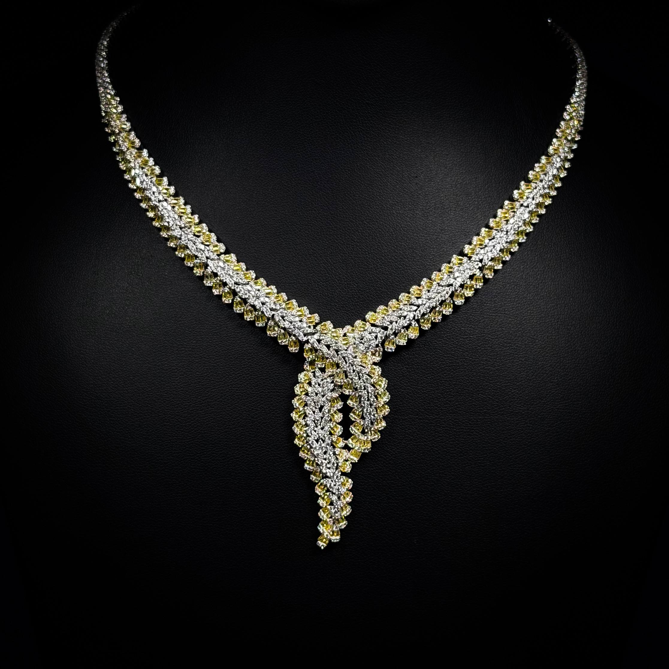 Golden Vine Yellow & White Set 925 Silver