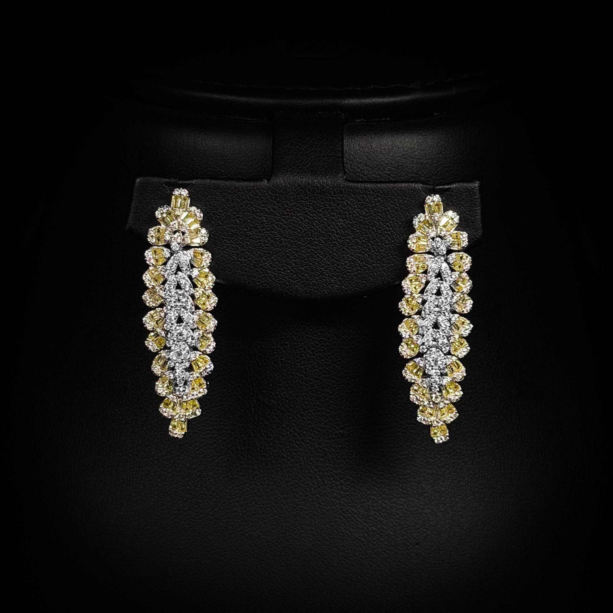 Golden Vine Yellow & White Set 925 Silver