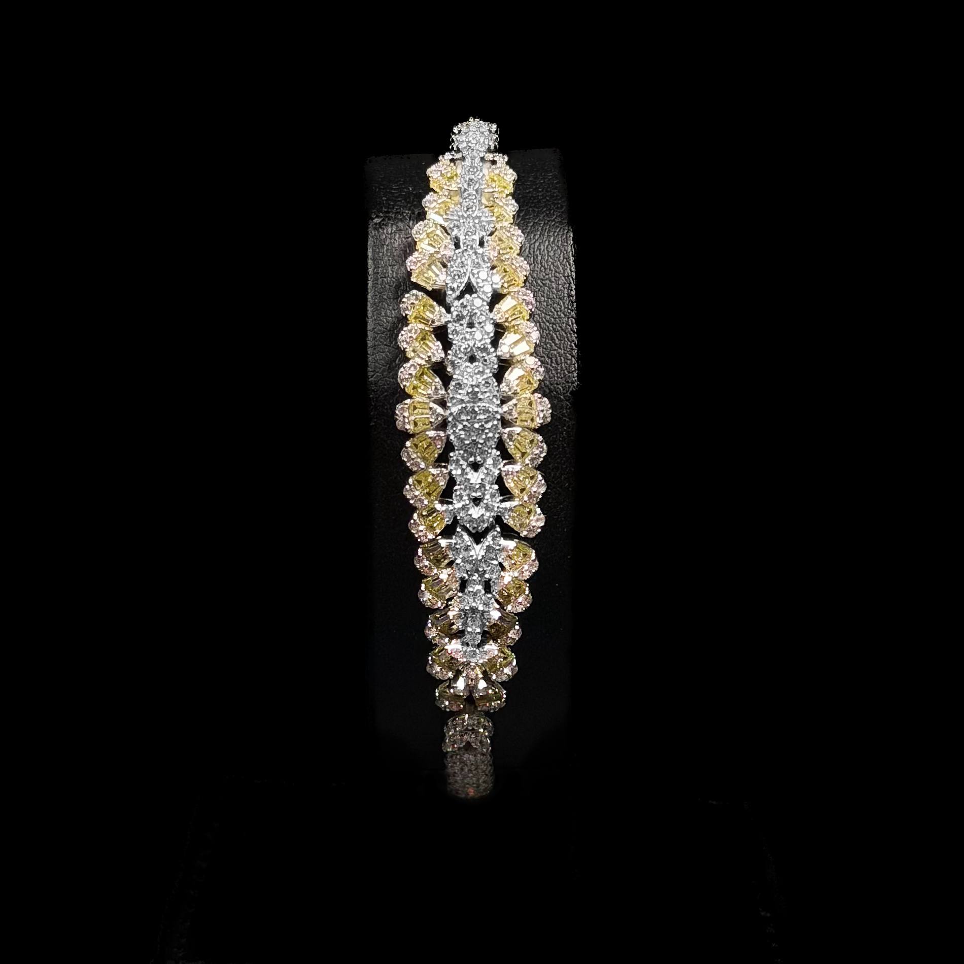 Golden Vine Yellow & White Set 925 Silver