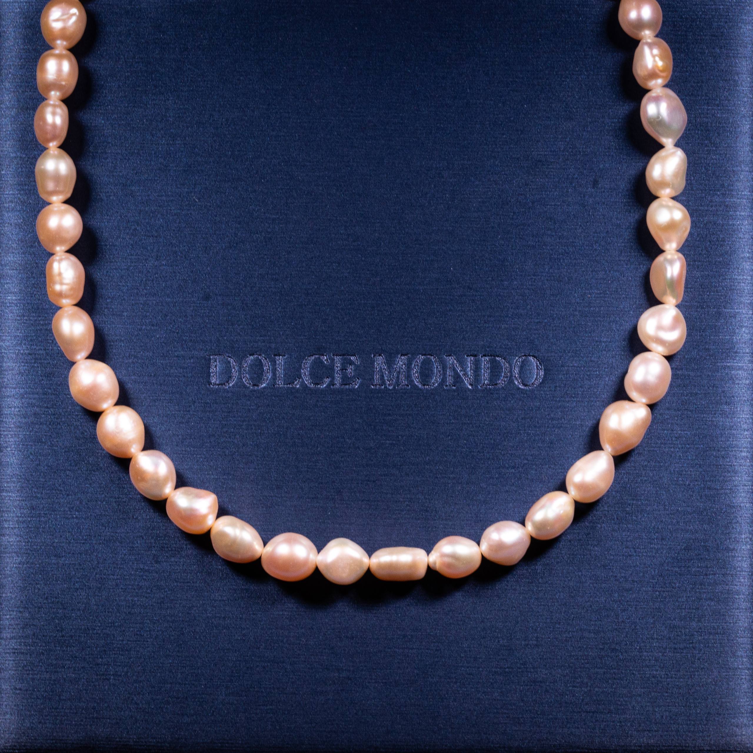 Dolce Mondo Blush Baroque Freshwater Pearl Necklace