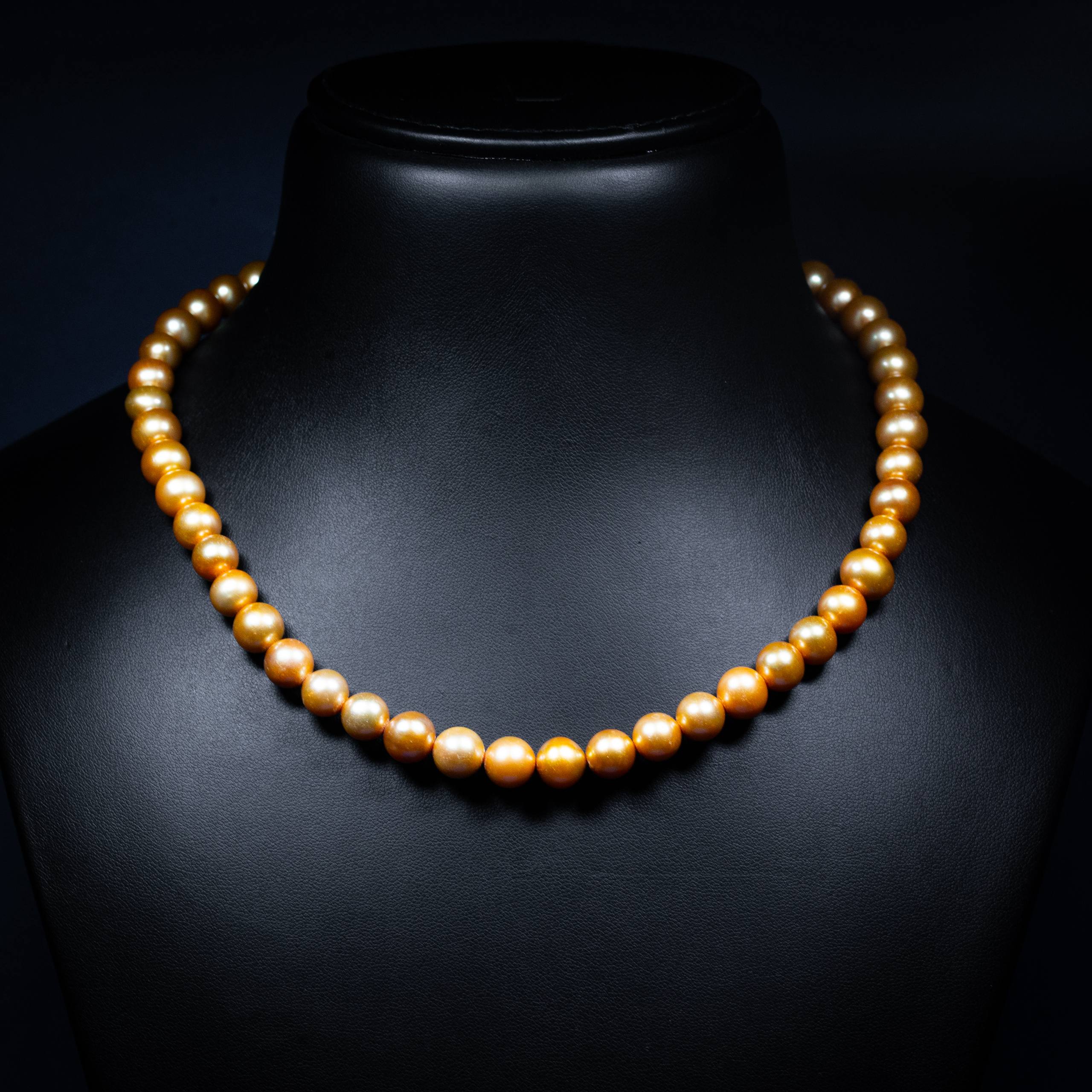 Dolce Mondo Golden Freshwater Pearl Necklace