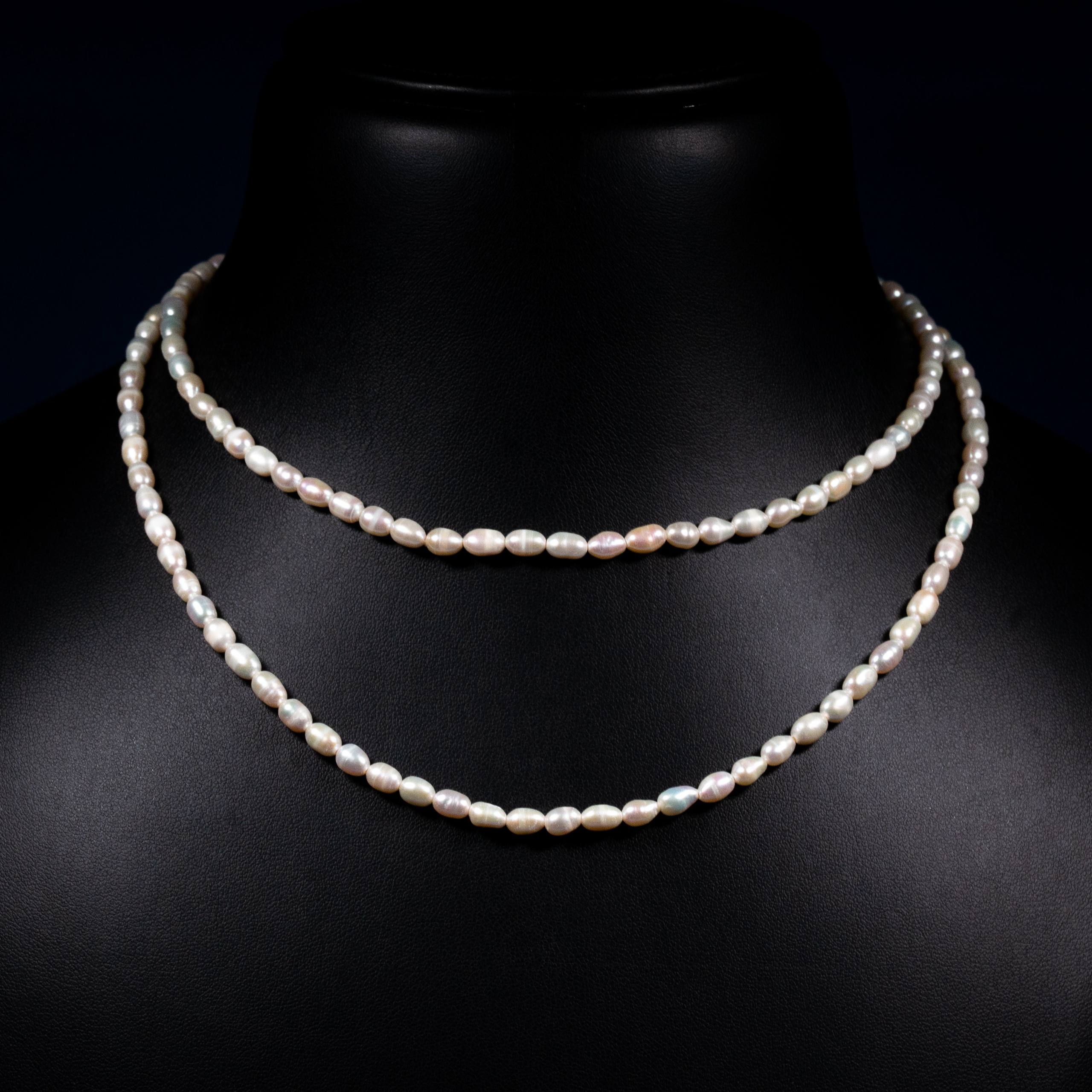 Dolce Mondo Long Baroque Freshwater Pearl Necklace