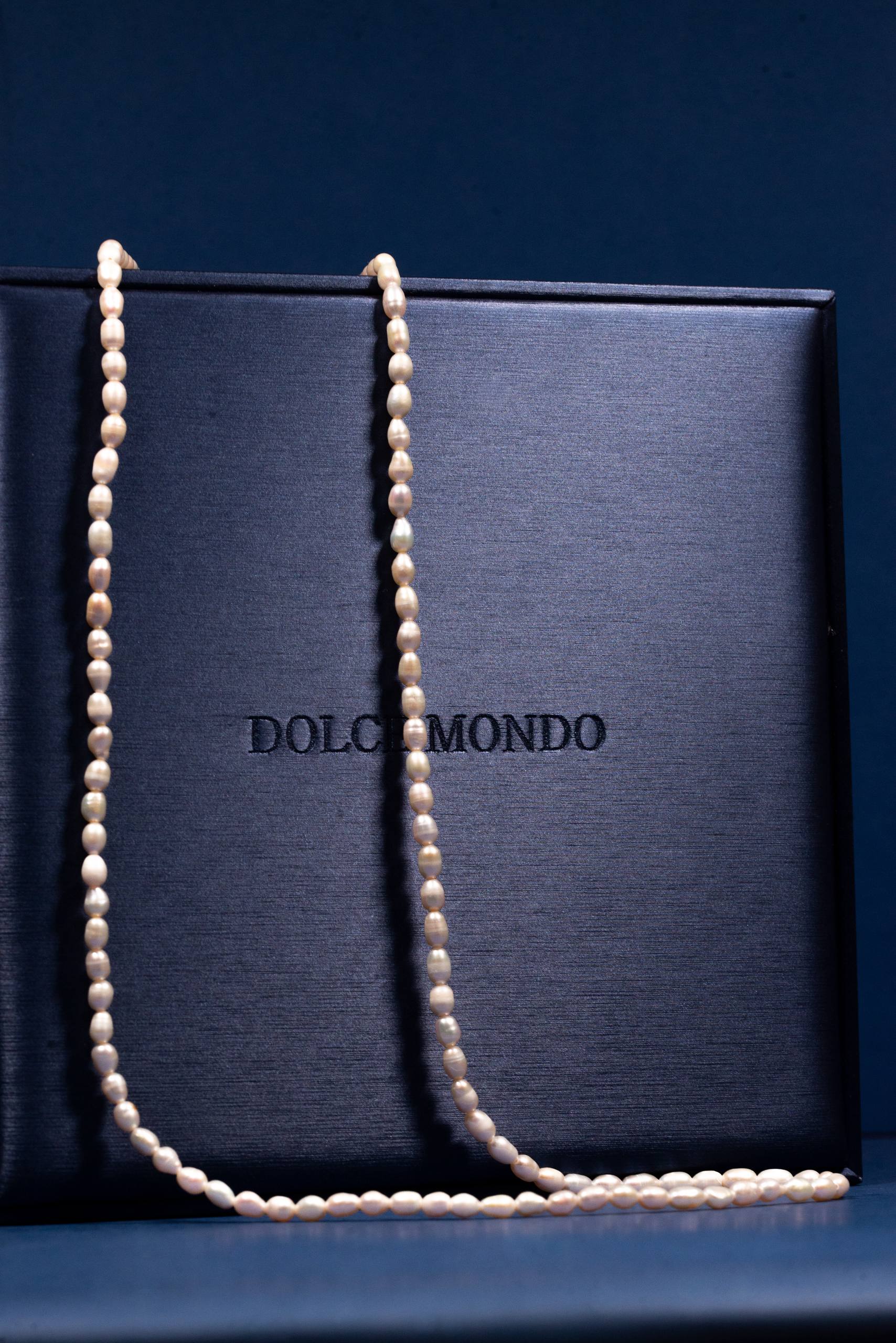 Dolce Mondo Long Baroque Freshwater Pearl Necklace