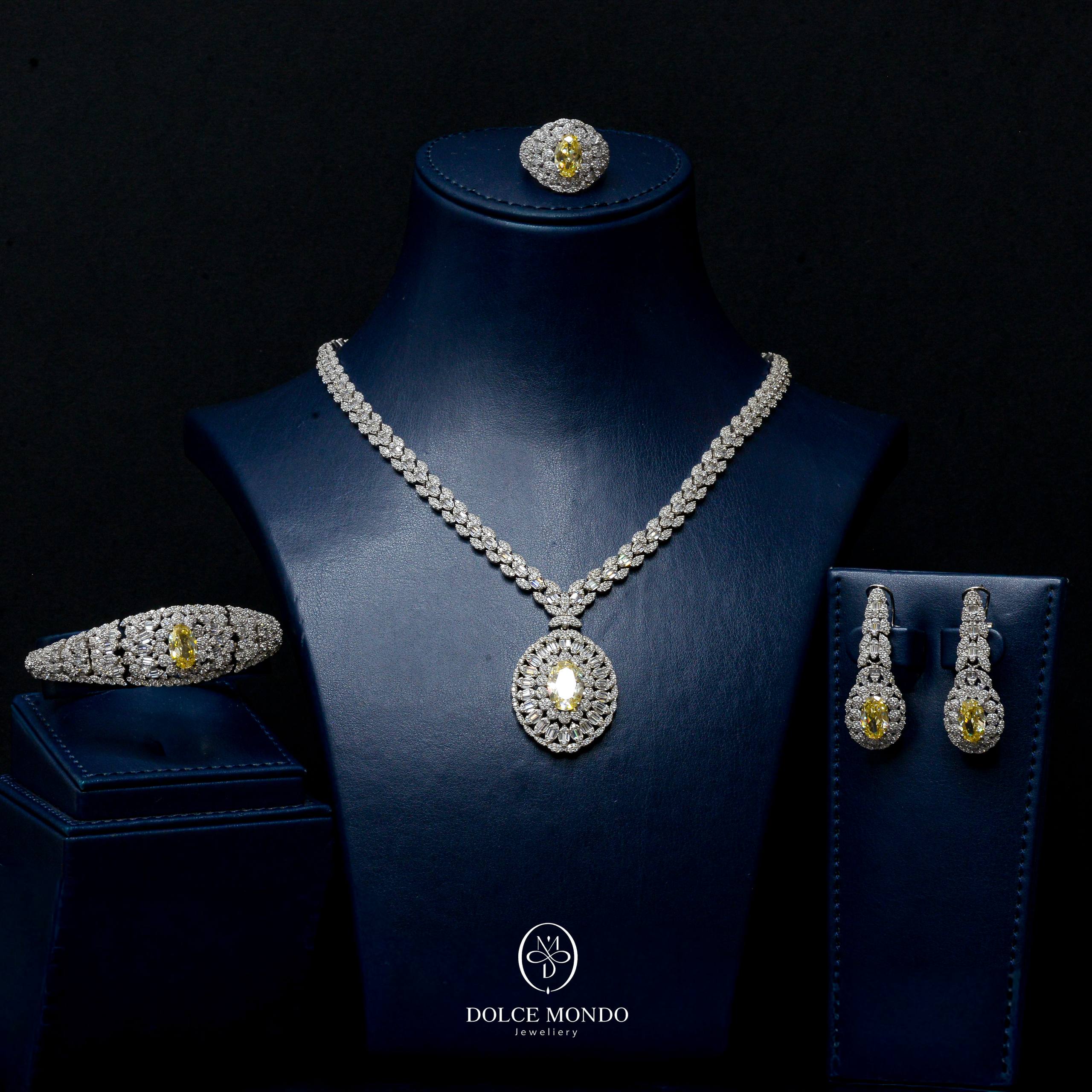 Royal Yellow Elegance Set 925 Silver